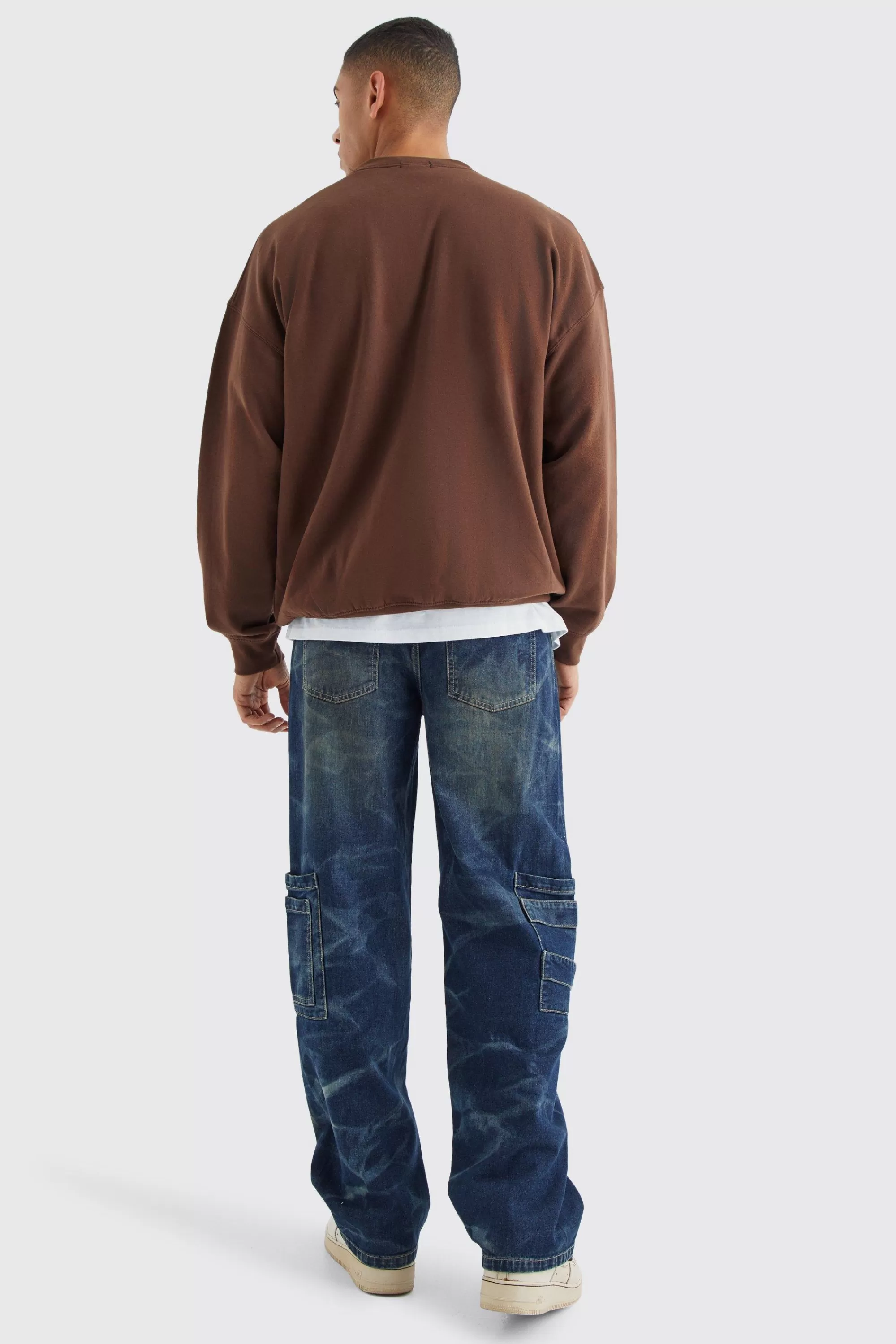 boohooMAN Oversized Homme Graphic Sweatshirt | UK