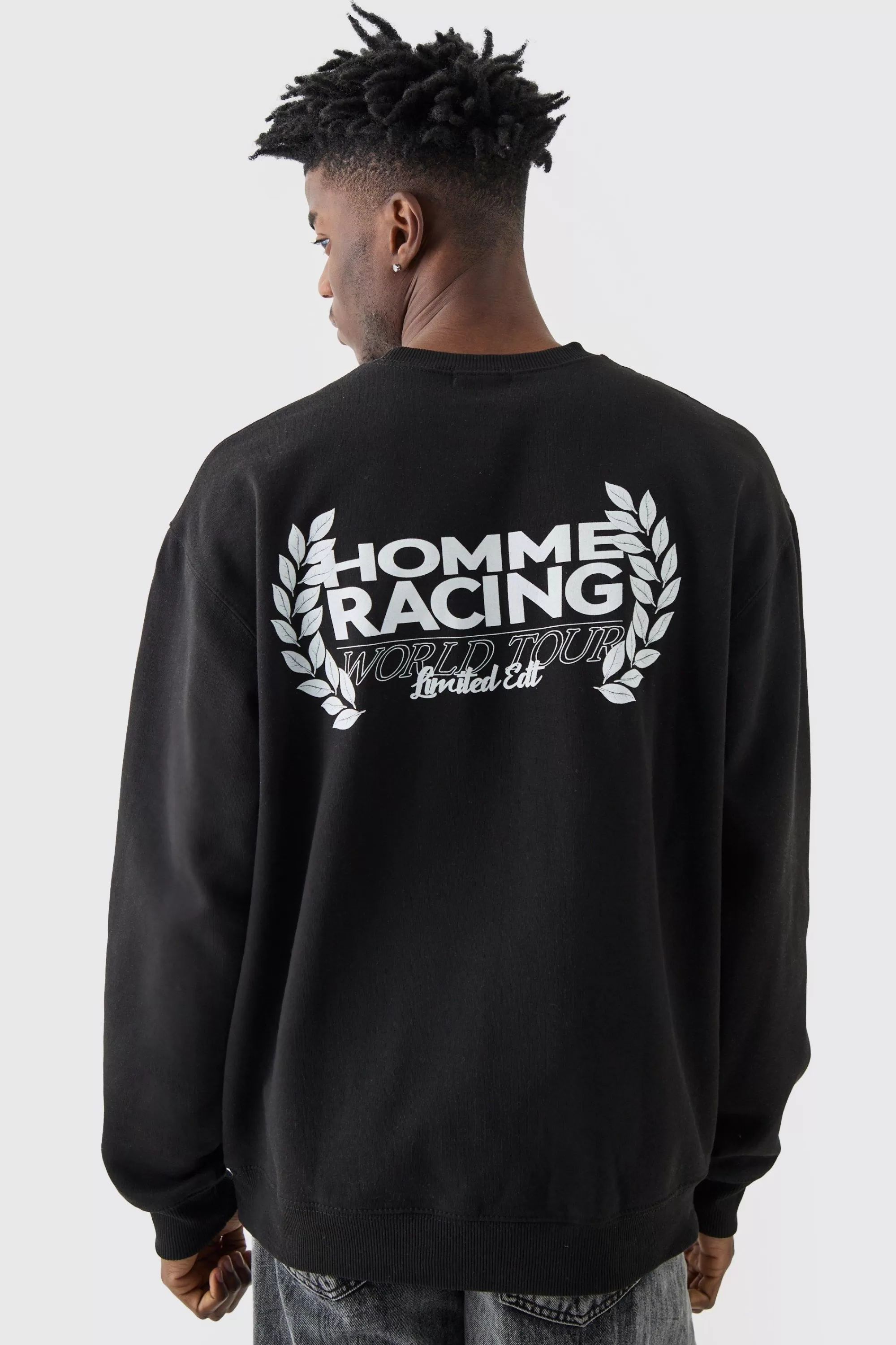 boohooMAN Oversized Homme Racing Sweatshirt | UK