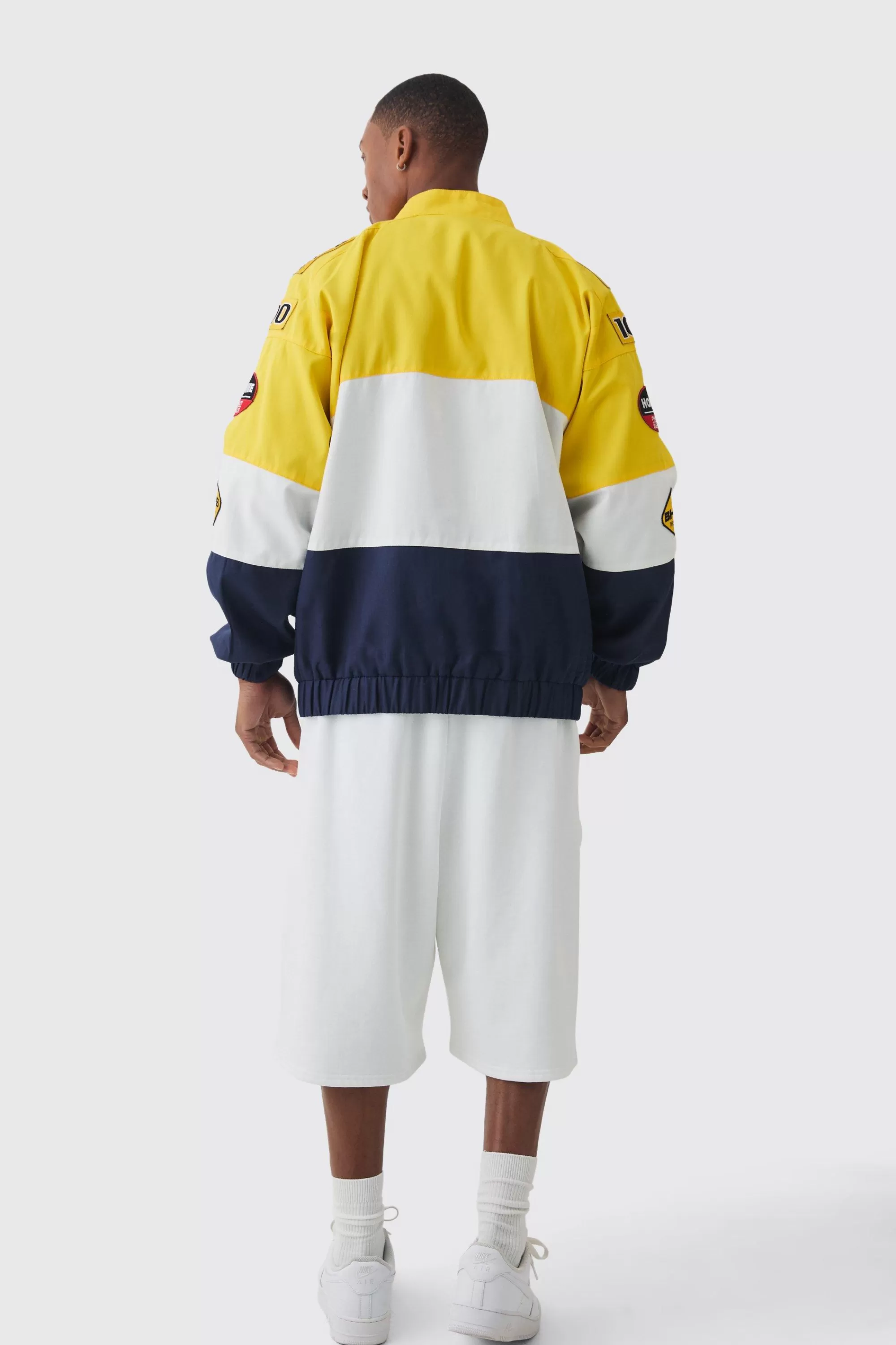 boohooMAN Oversized Homme Twill Moto Jacket In | UK