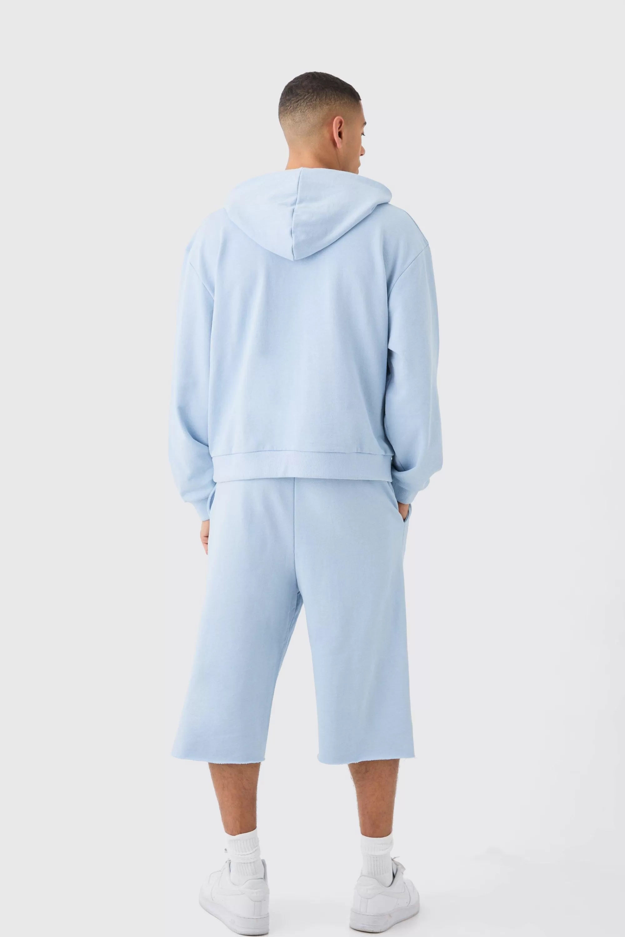 boohooMAN Oversized Jersey Heavyweight Jort | UK