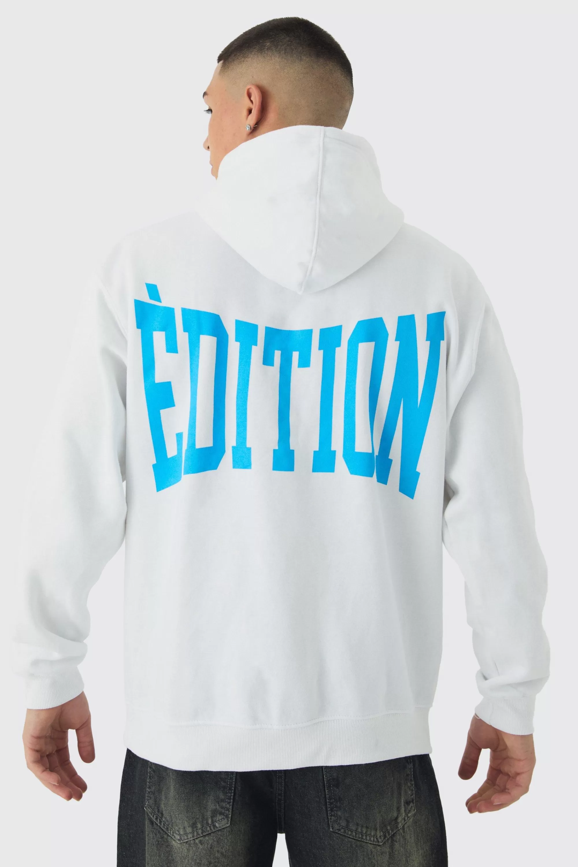 boohooMAN Oversized Limited Edition Back Print Hoodie | UK