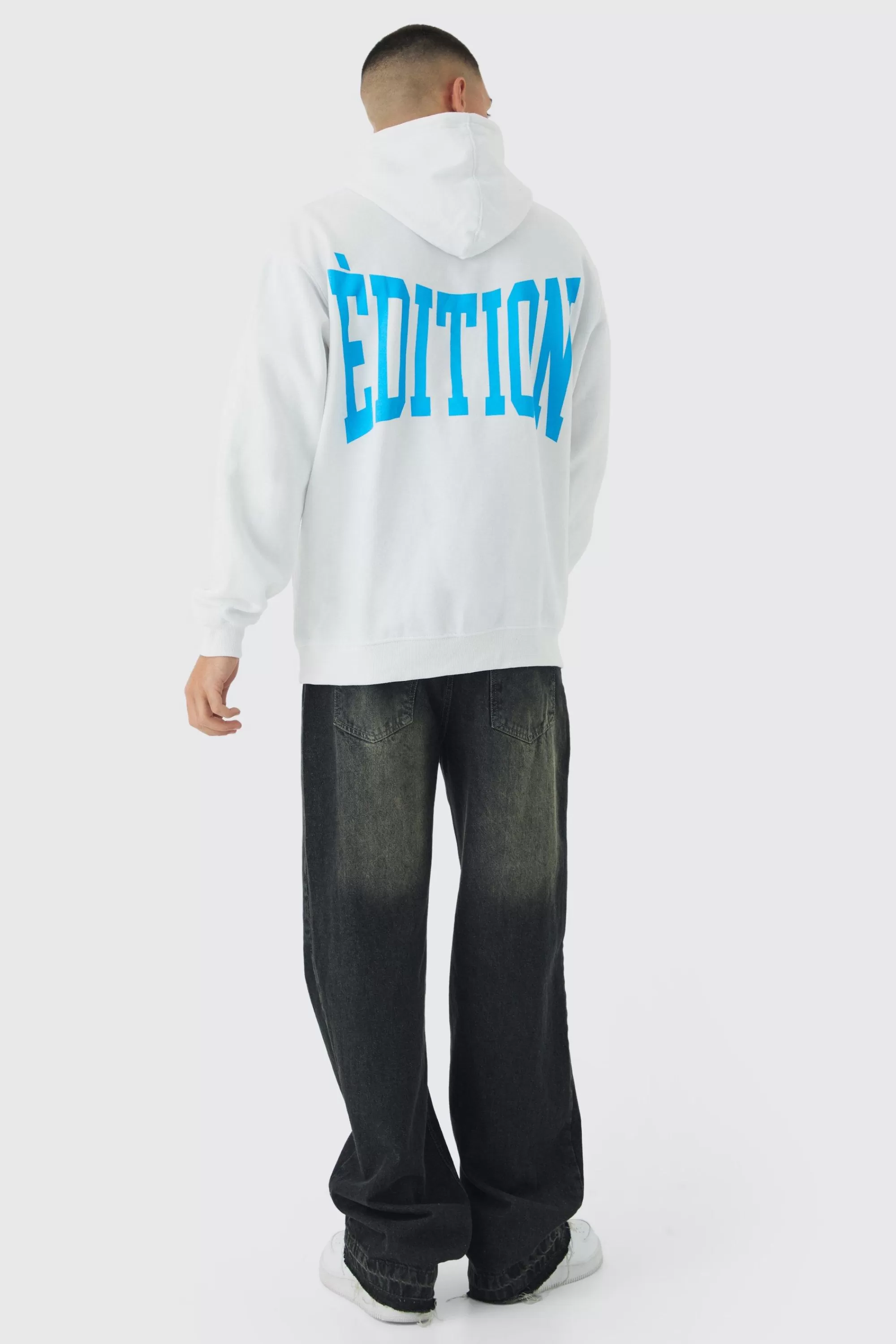 boohooMAN Oversized Limited Edition Back Print Hoodie | UK