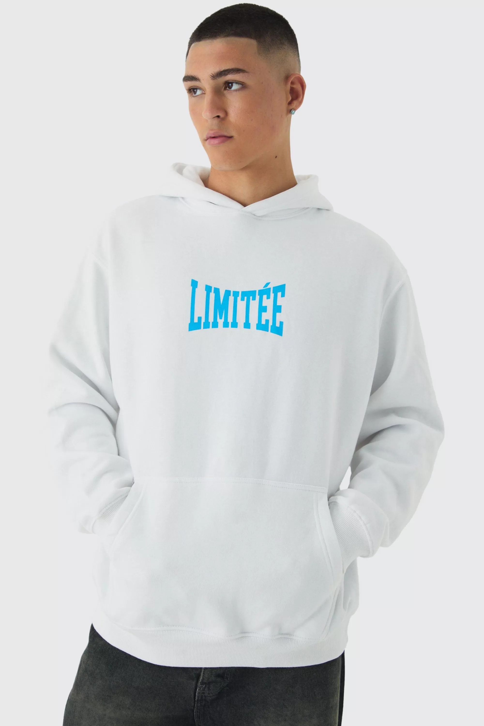 boohooMAN Oversized Limited Edition Back Print Hoodie | UK