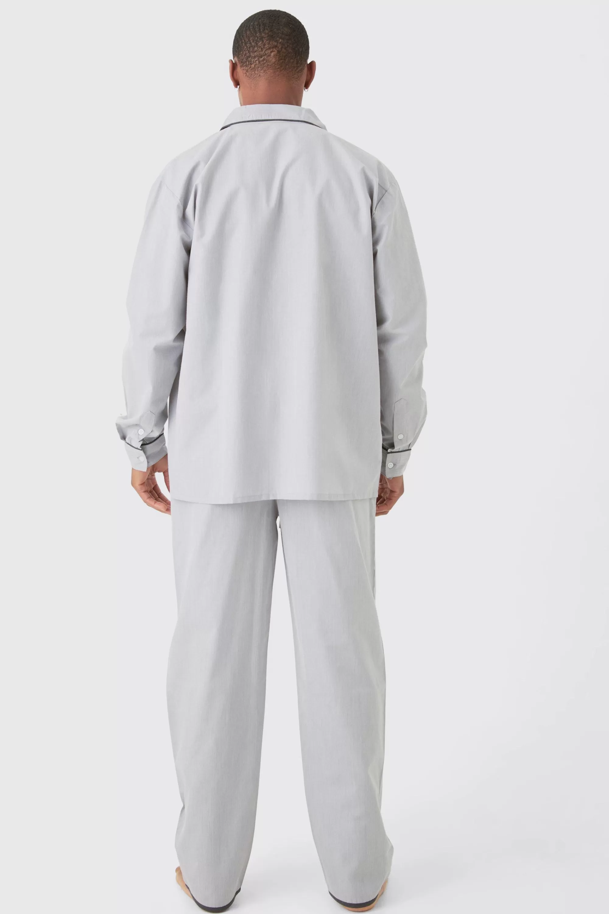 boohooMAN Oversized Lounge Shirt & Bottom Set | UK