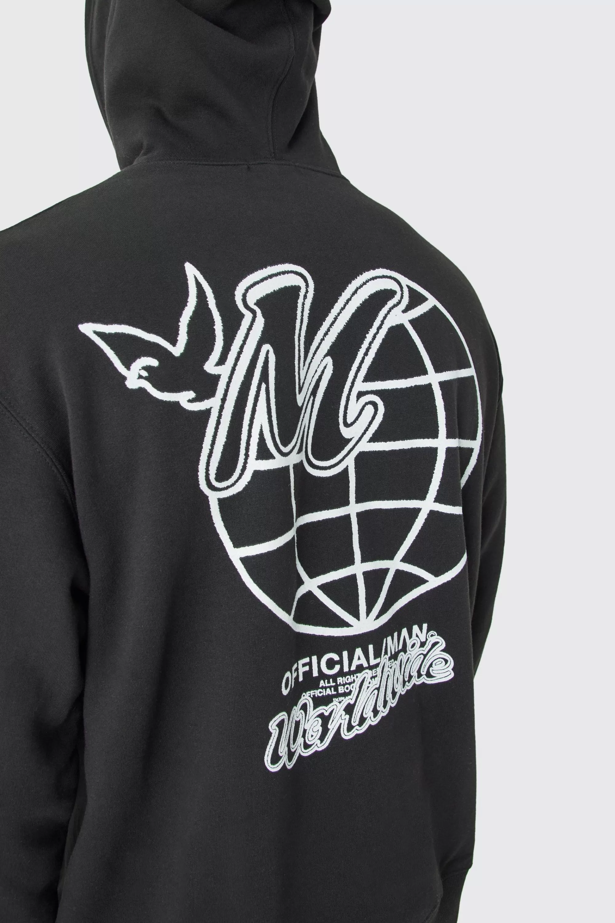 boohooMAN Oversized M Graphic Hoodie | UK