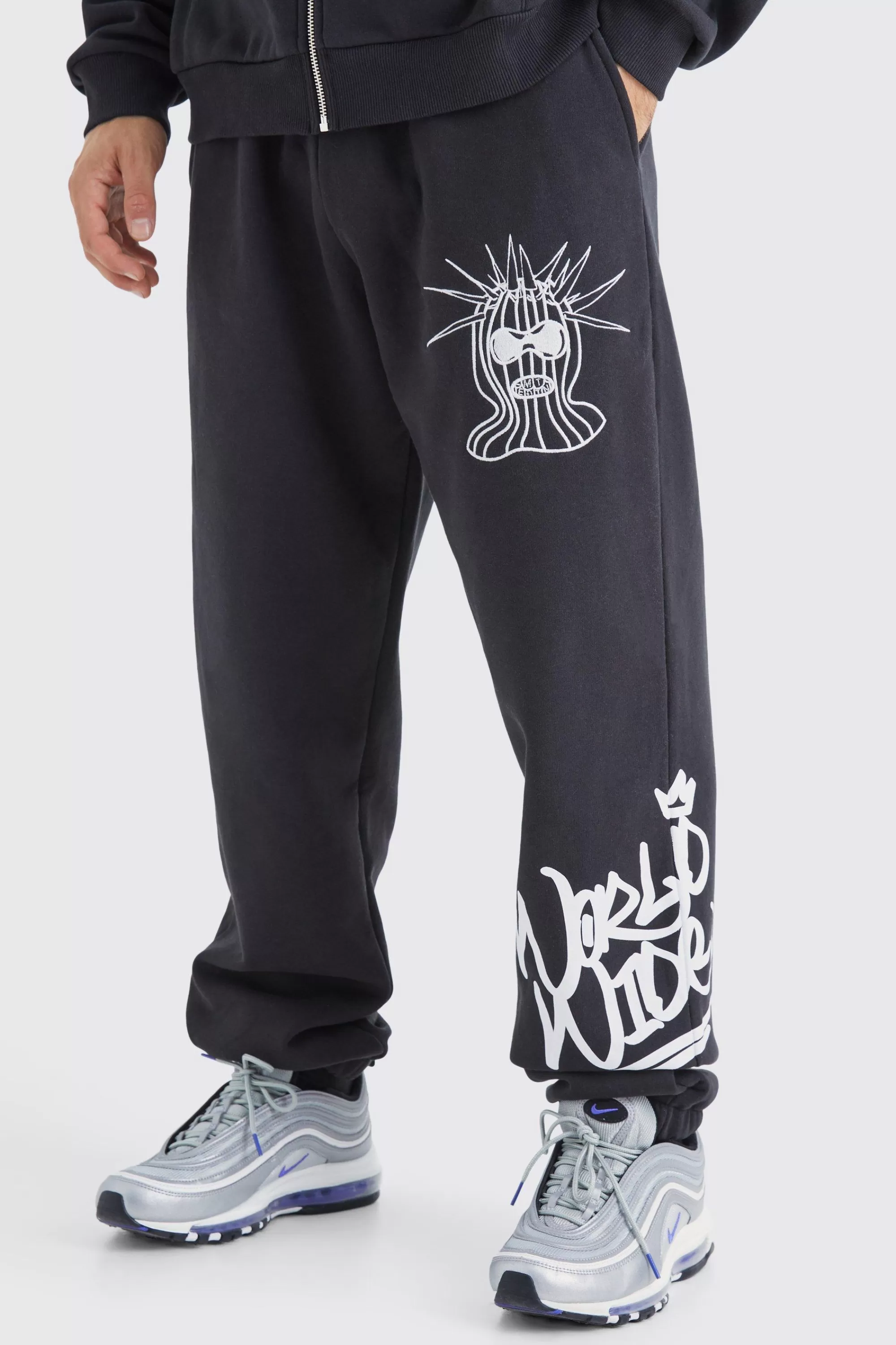 boohooMAN Oversized Mask Character Jogger | UK