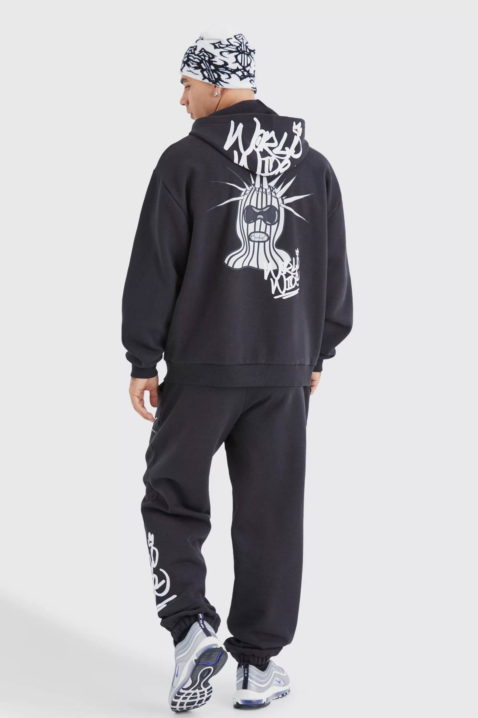 boohooMAN Oversized Mask Character Jogger | UK