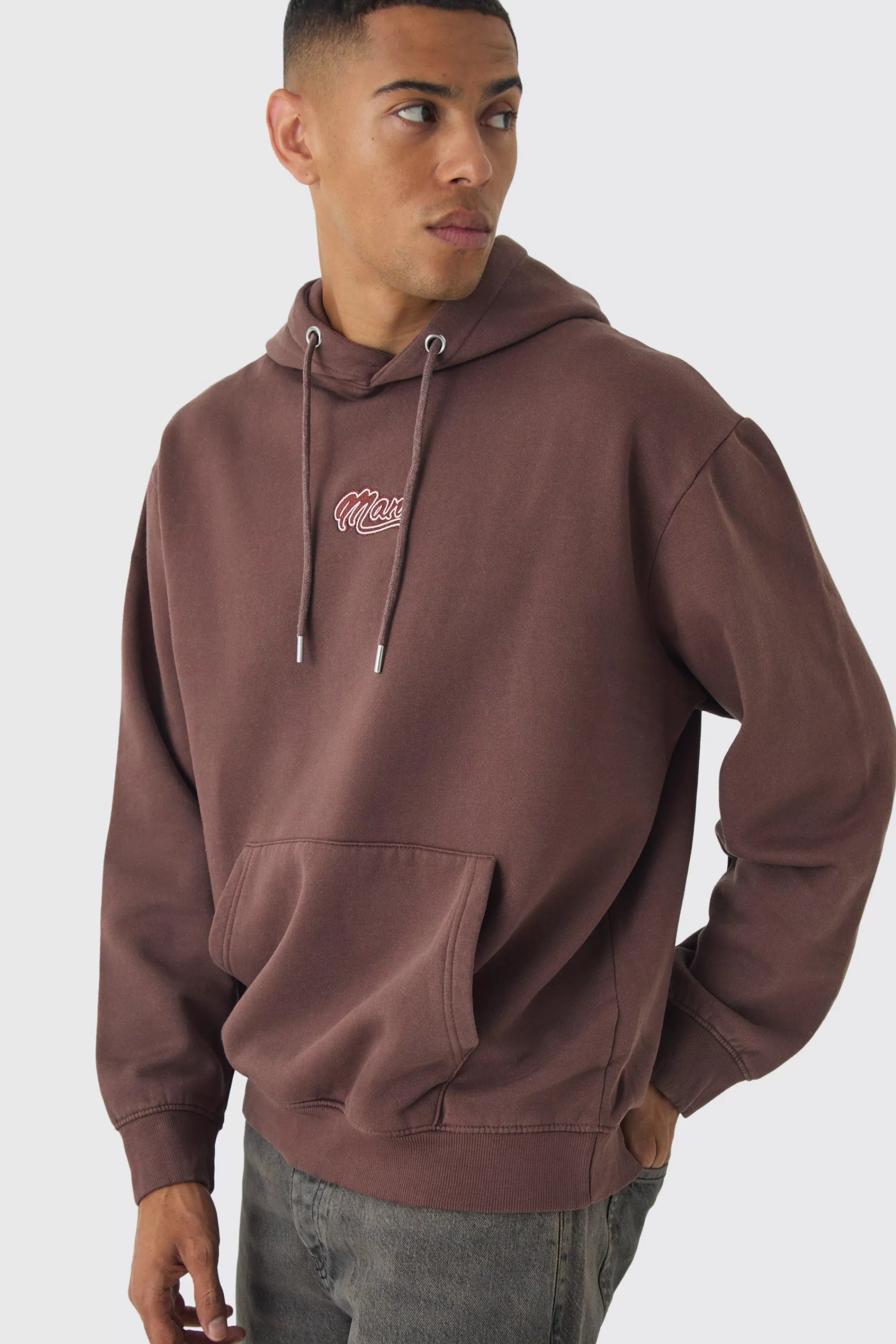 boohooMAN Oversized Official Washed Hoodie | UK