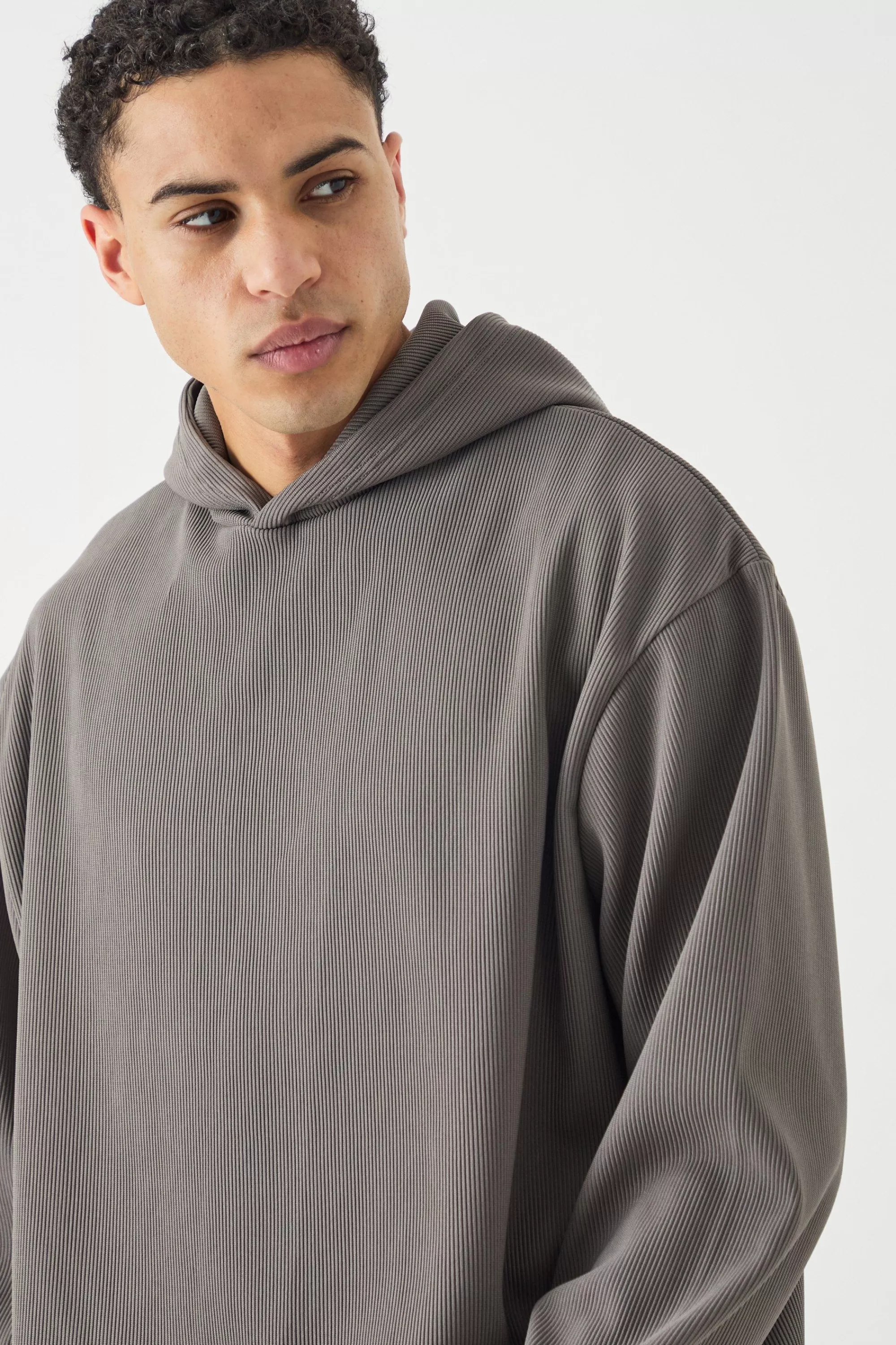 boohooMAN Oversized Ottoman Hoodie | UK