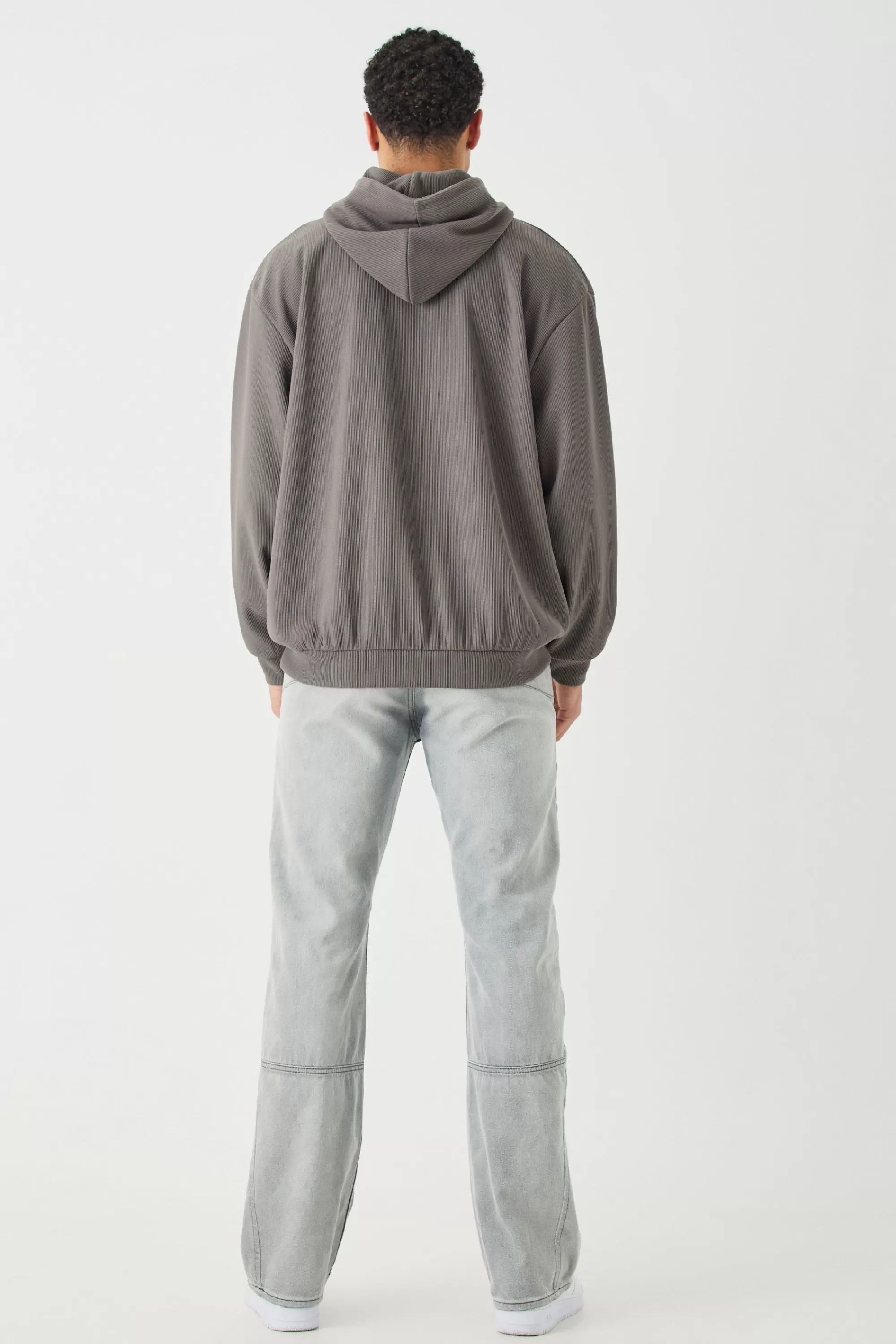 boohooMAN Oversized Ottoman Hoodie | UK