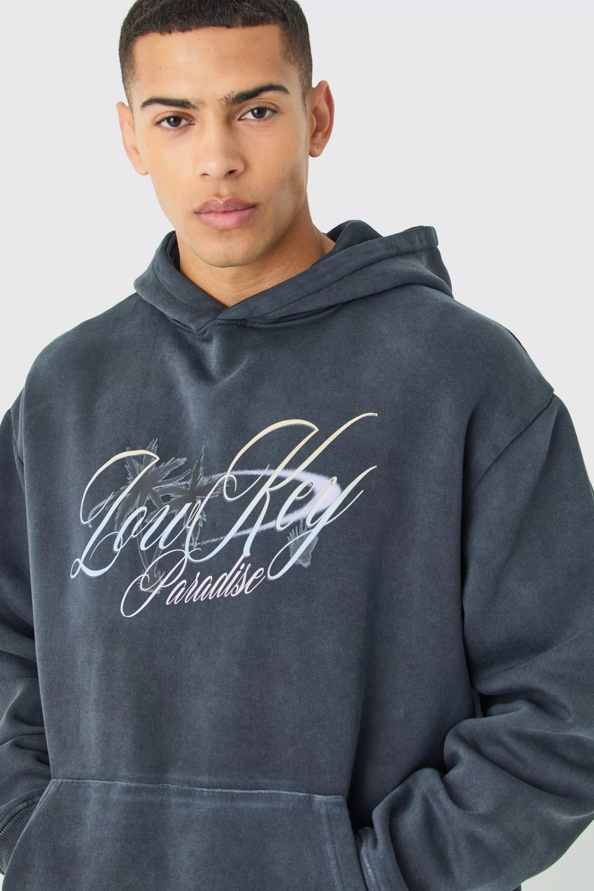boohooMAN Oversized Paradise Hoodie | UK