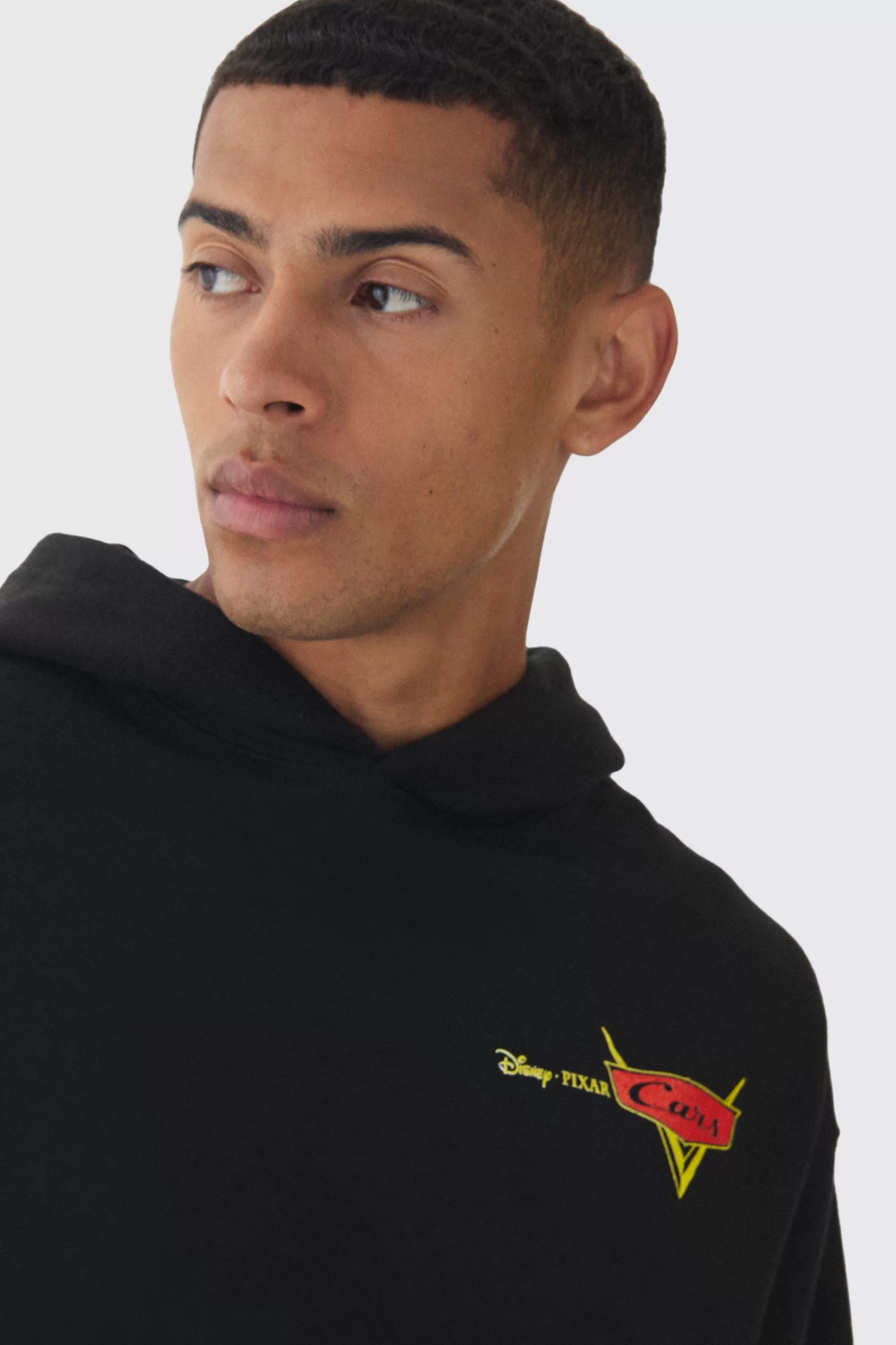 boohooMAN Oversized Pixar Cars License Print Hoodie | UK