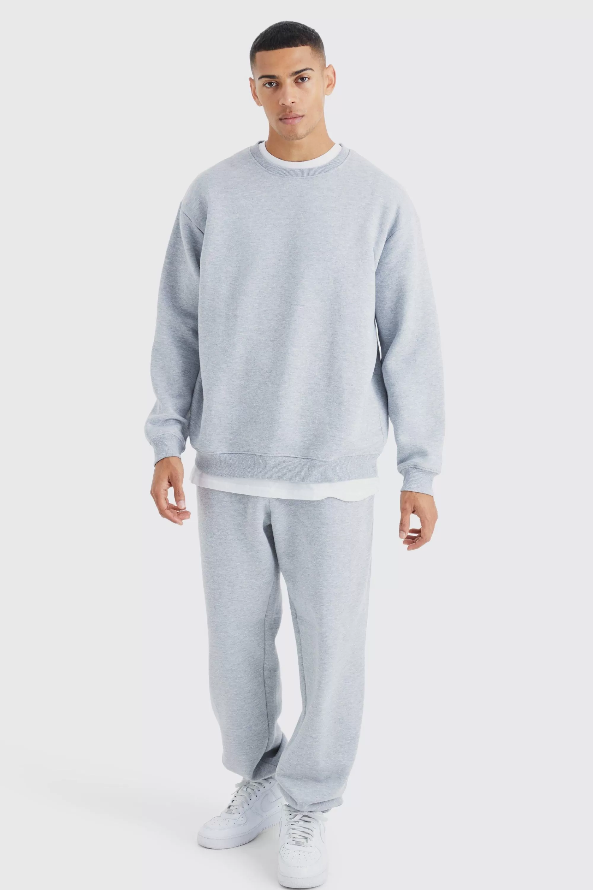 boohooMAN Oversized Sweatshirt Tracksuit | UK