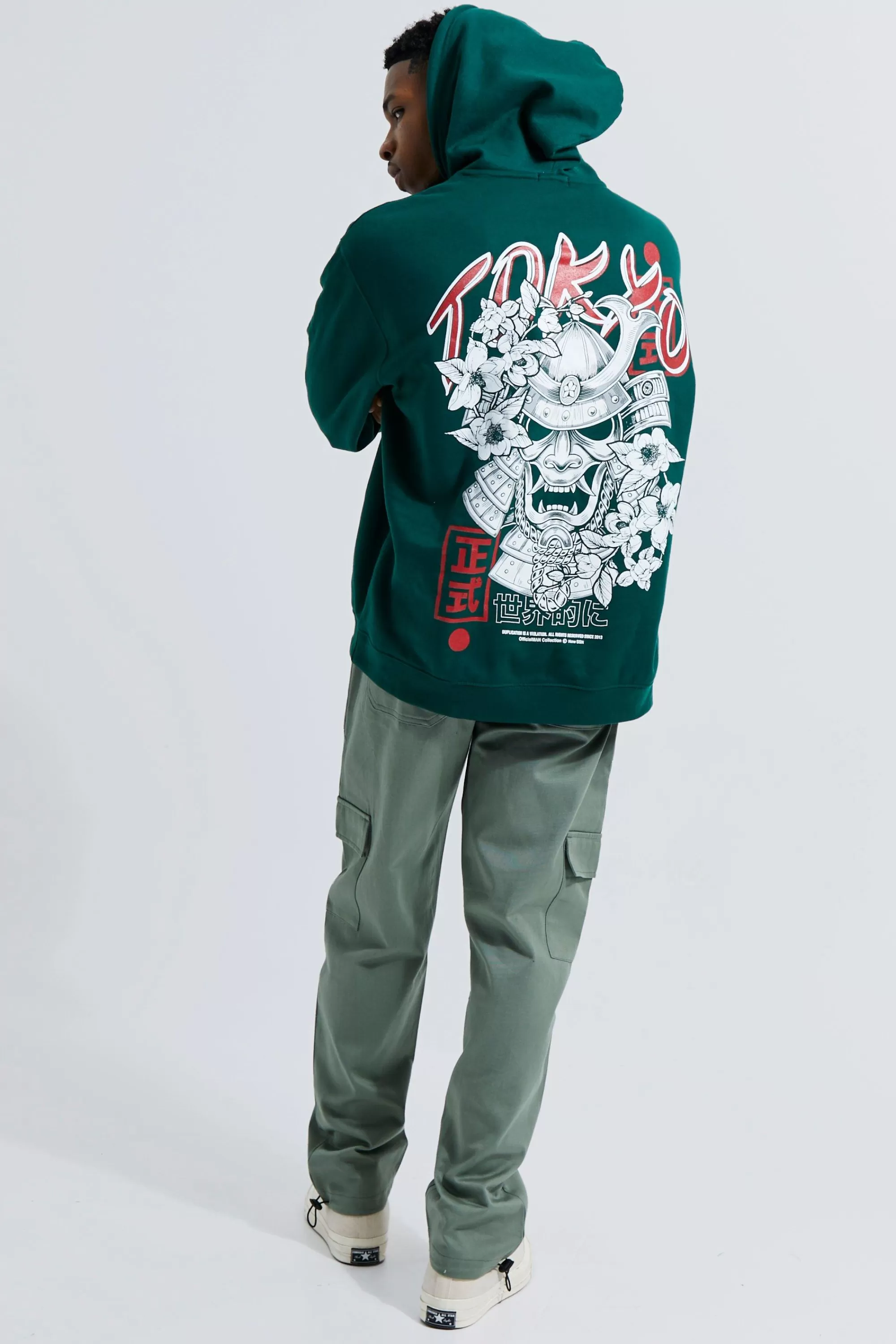 boohooMAN Oversized Tokyo Graphic Hoodie | UK