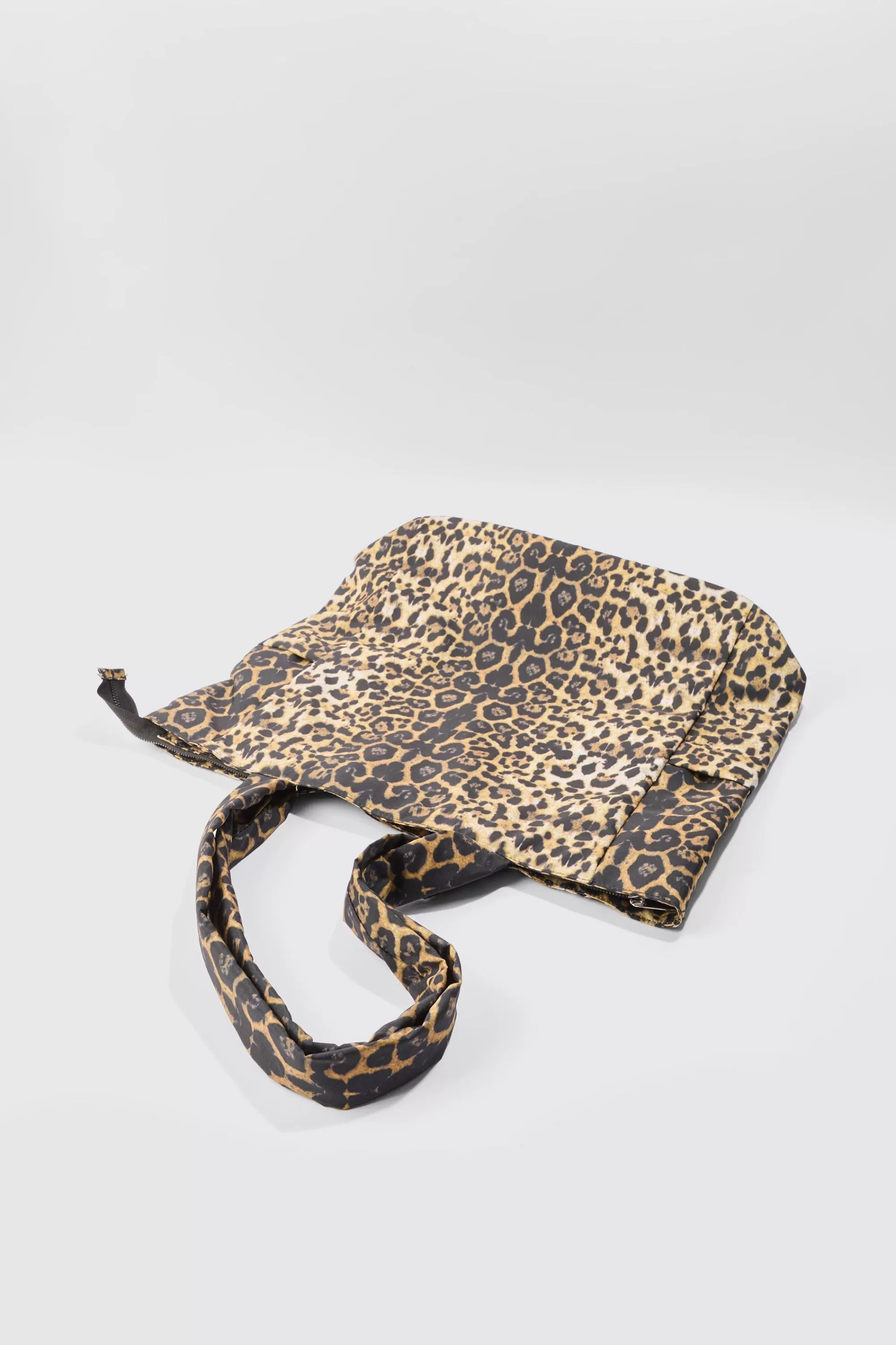 boohooMAN Oversized Tote Bag In Leopard Print | UK