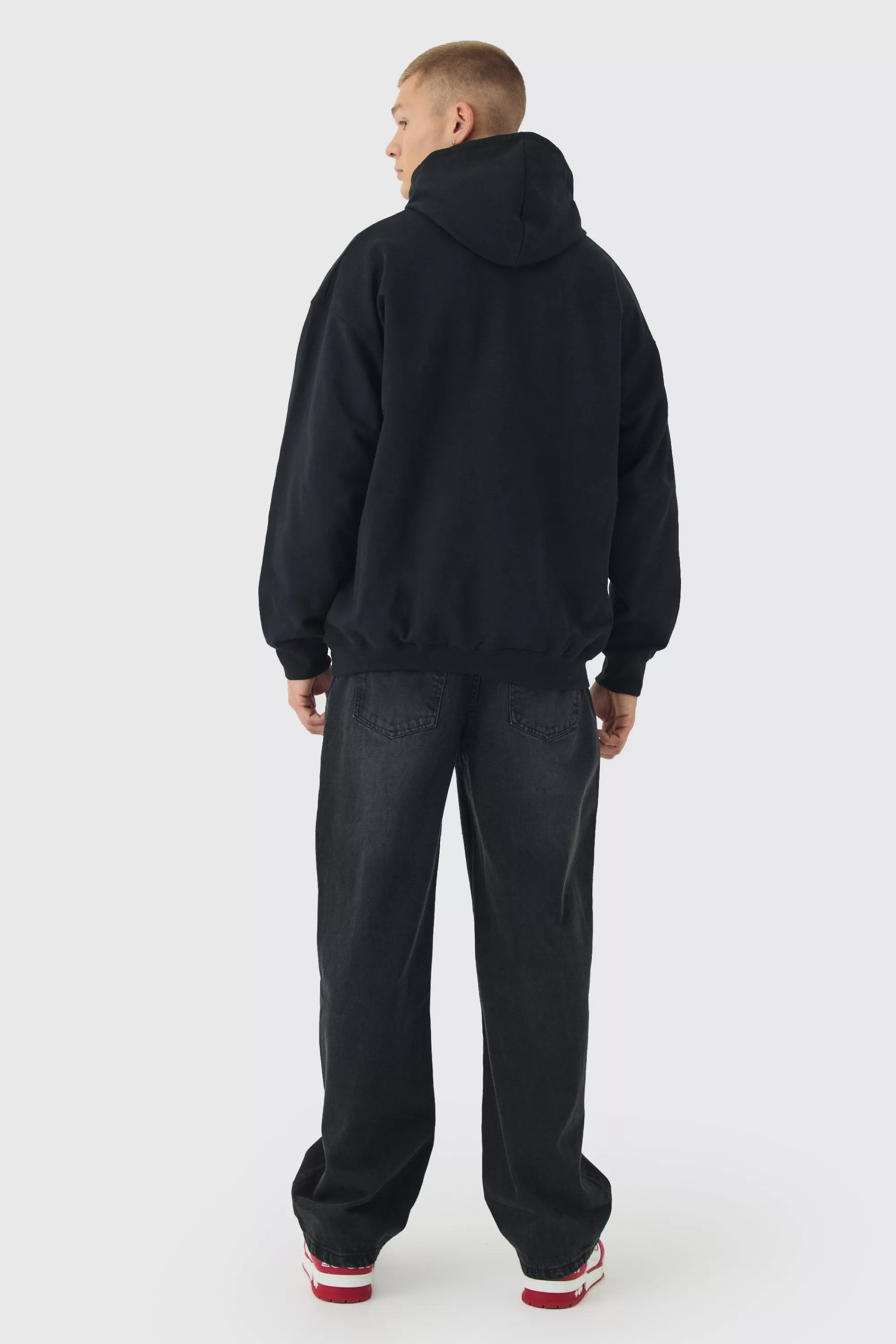 boohooMAN Oversized UFC License Print Hoodie | UK