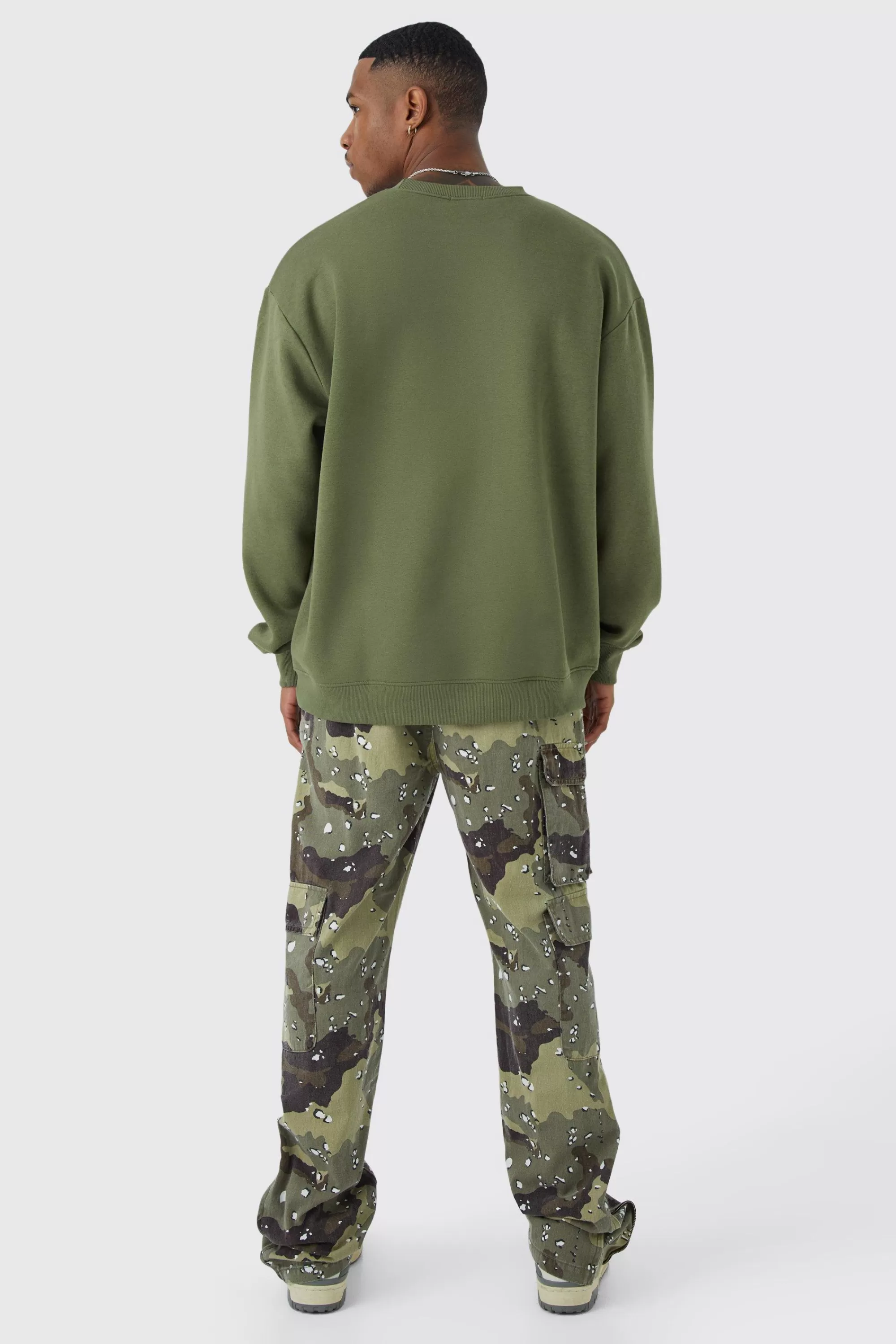 boohooMAN Oversized Vintage Skull Graphic Sweatshirt | UK