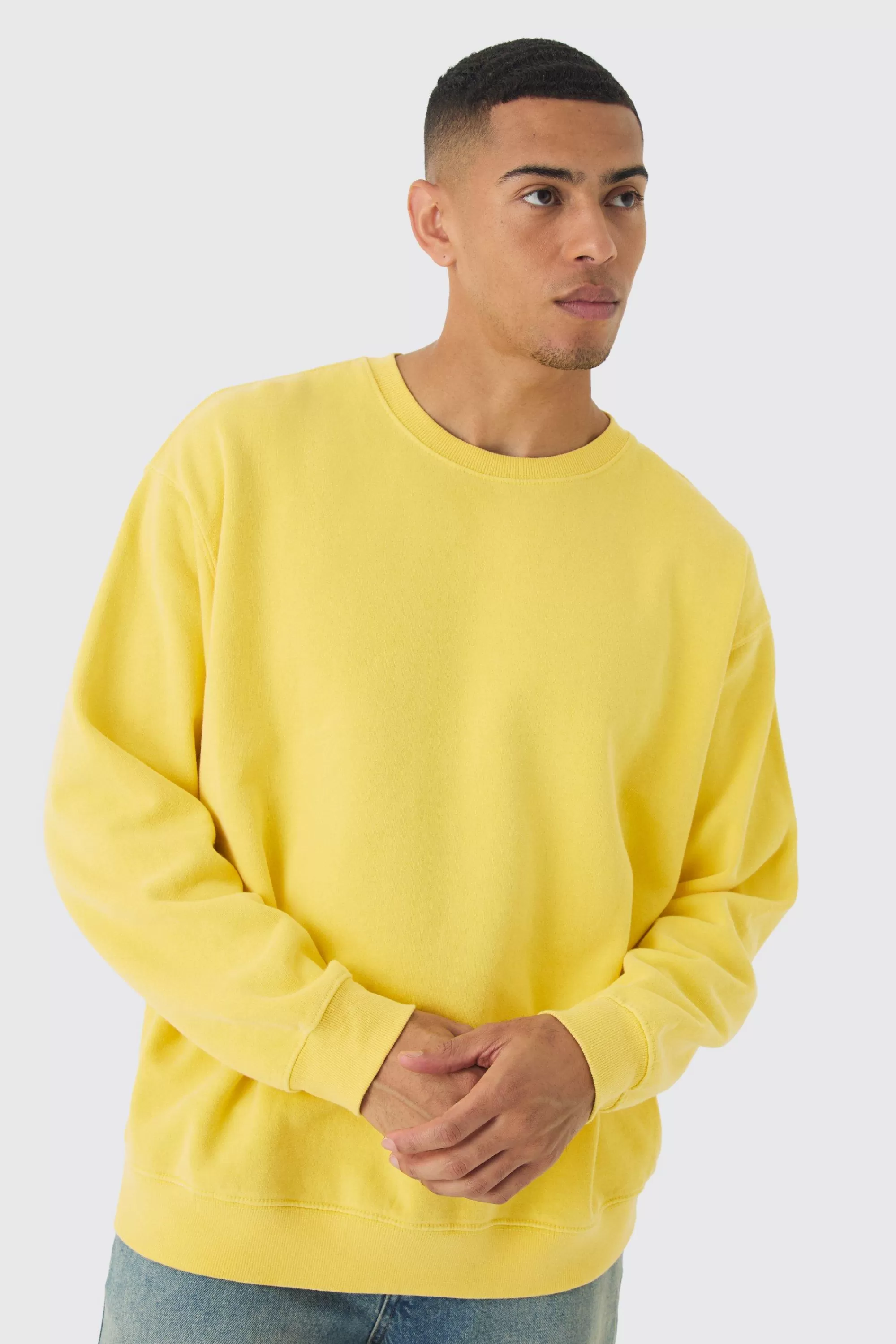 boohooMAN Oversized Washed Sweatshirt | UK