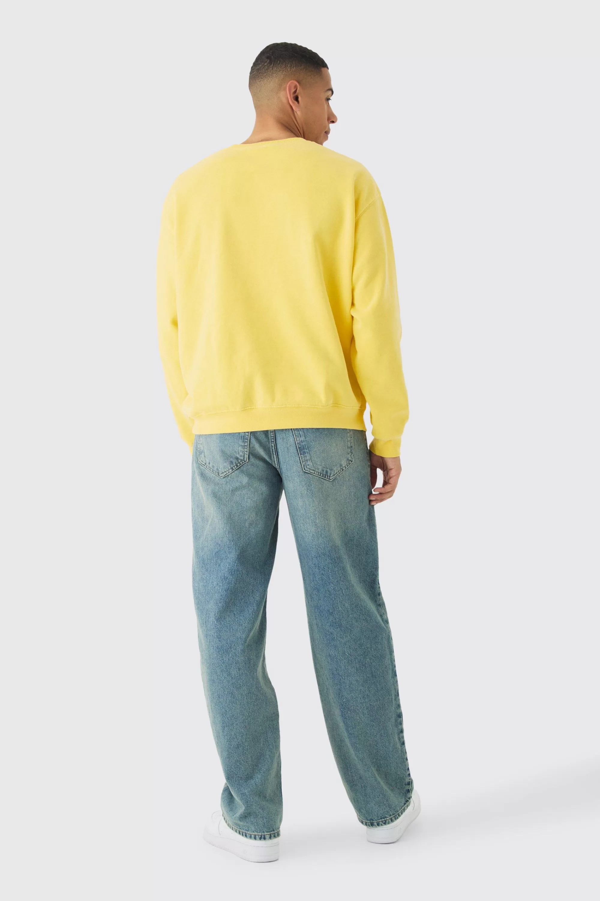 boohooMAN Oversized Washed Sweatshirt | UK
