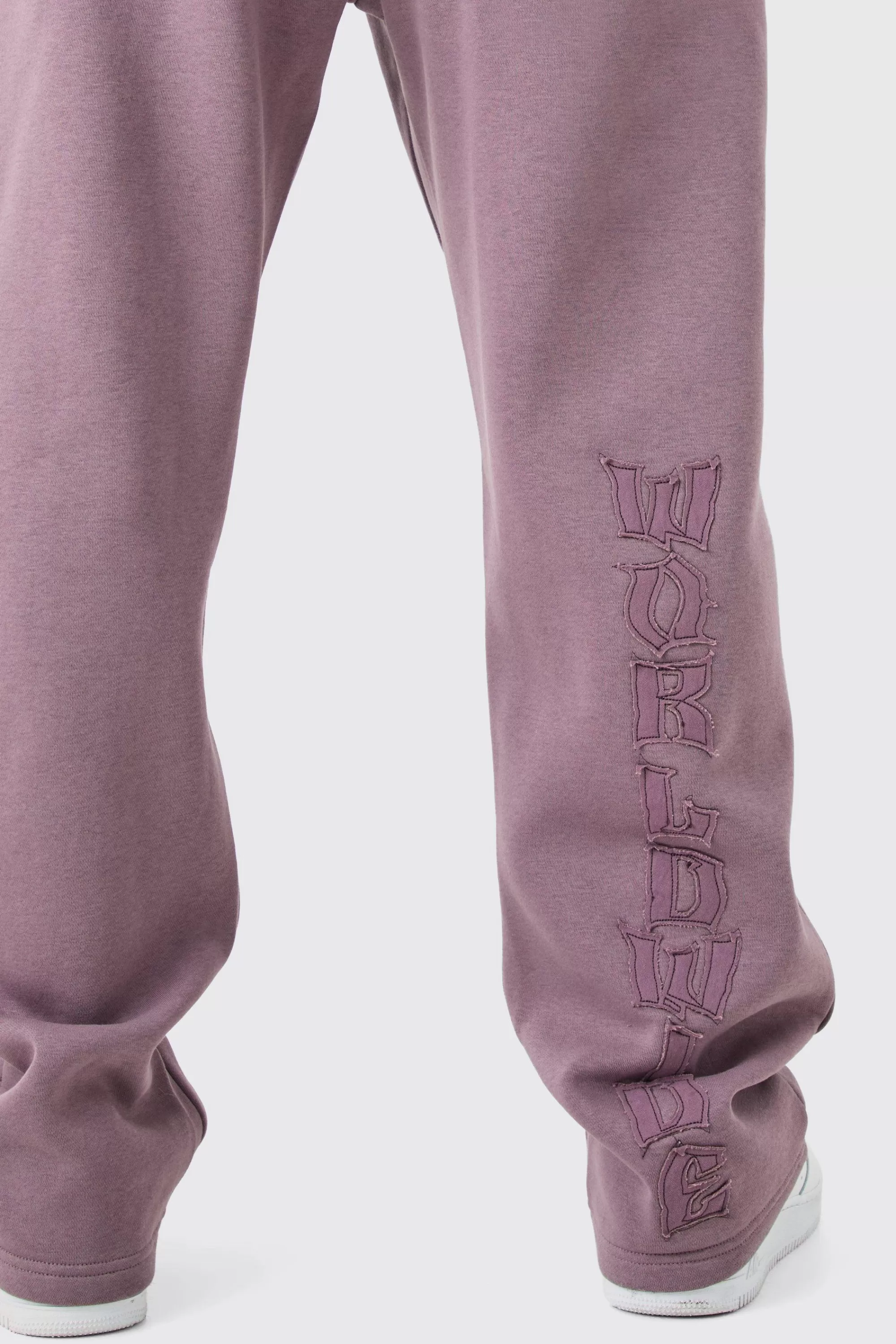 boohooMAN Oversized Zip Through Open Hem Applique Tracksuit | UK