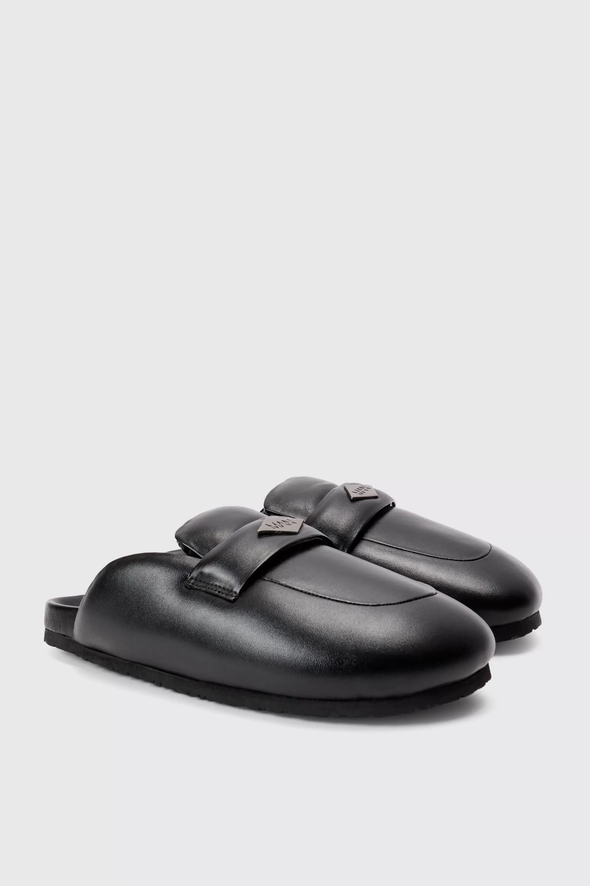boohooMAN Padded Man Tab Mule In | UK