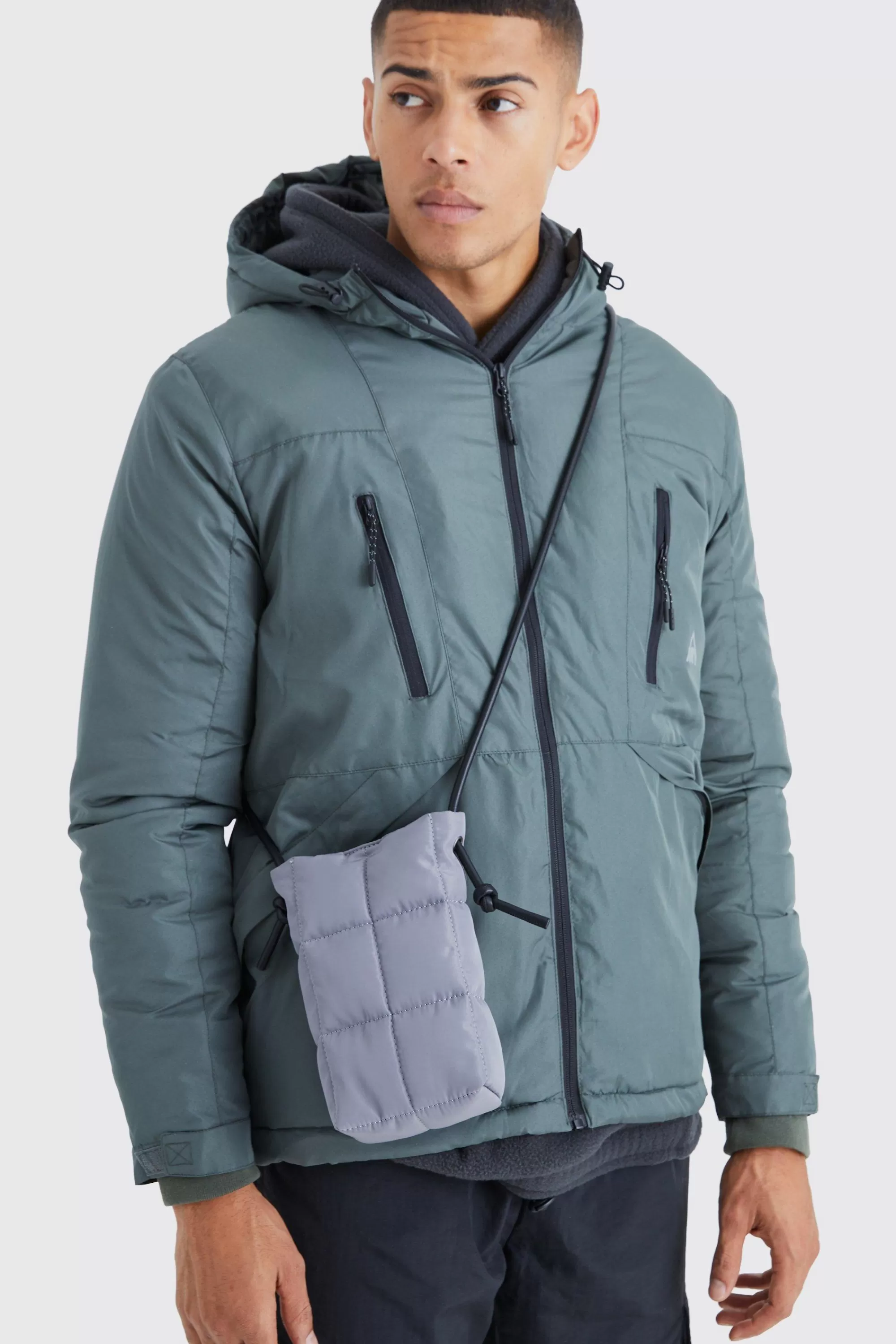 boohooMAN Padded Quilted Bottle Holder | UK