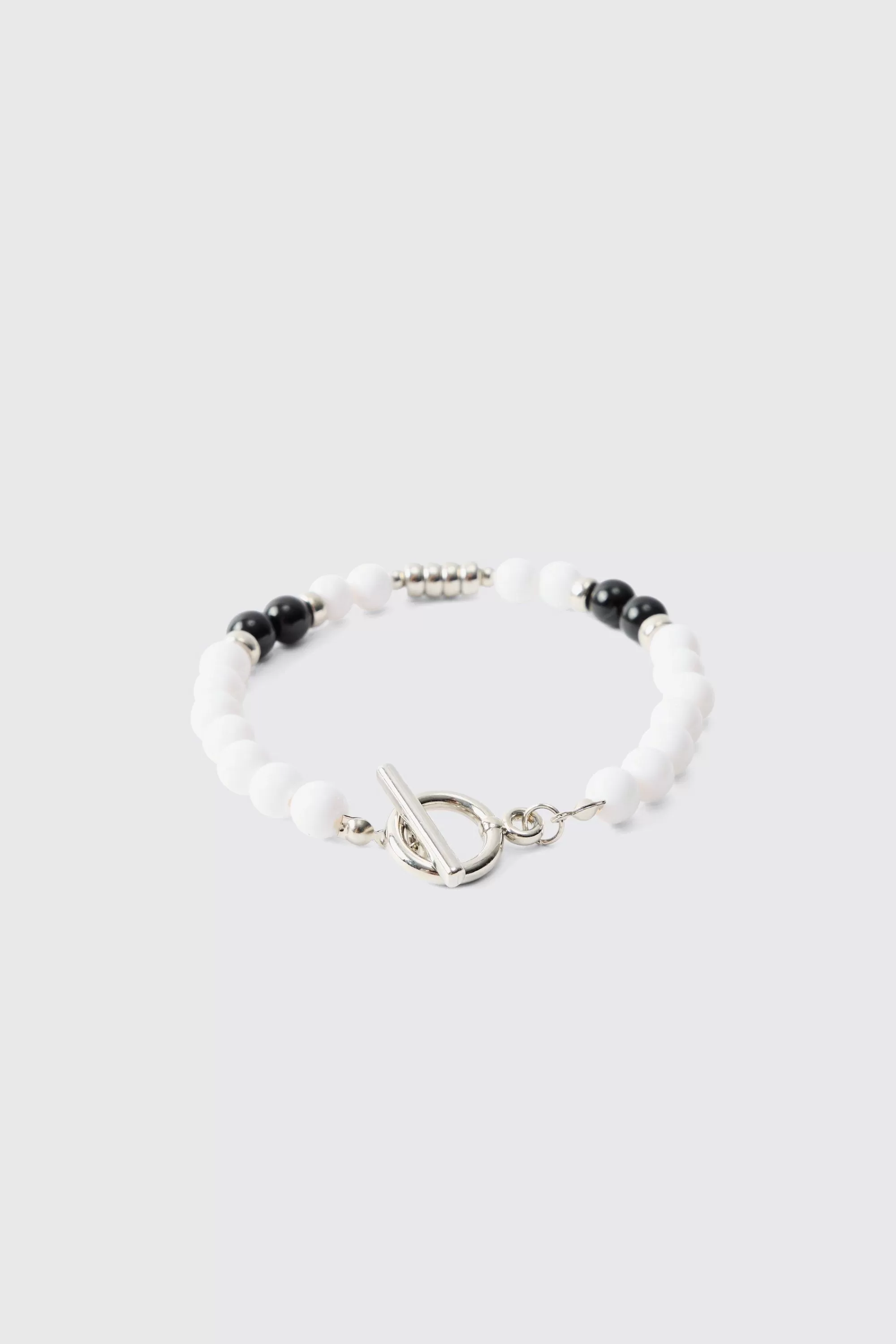 boohooMAN Pearl Bead Bracelet In | UK