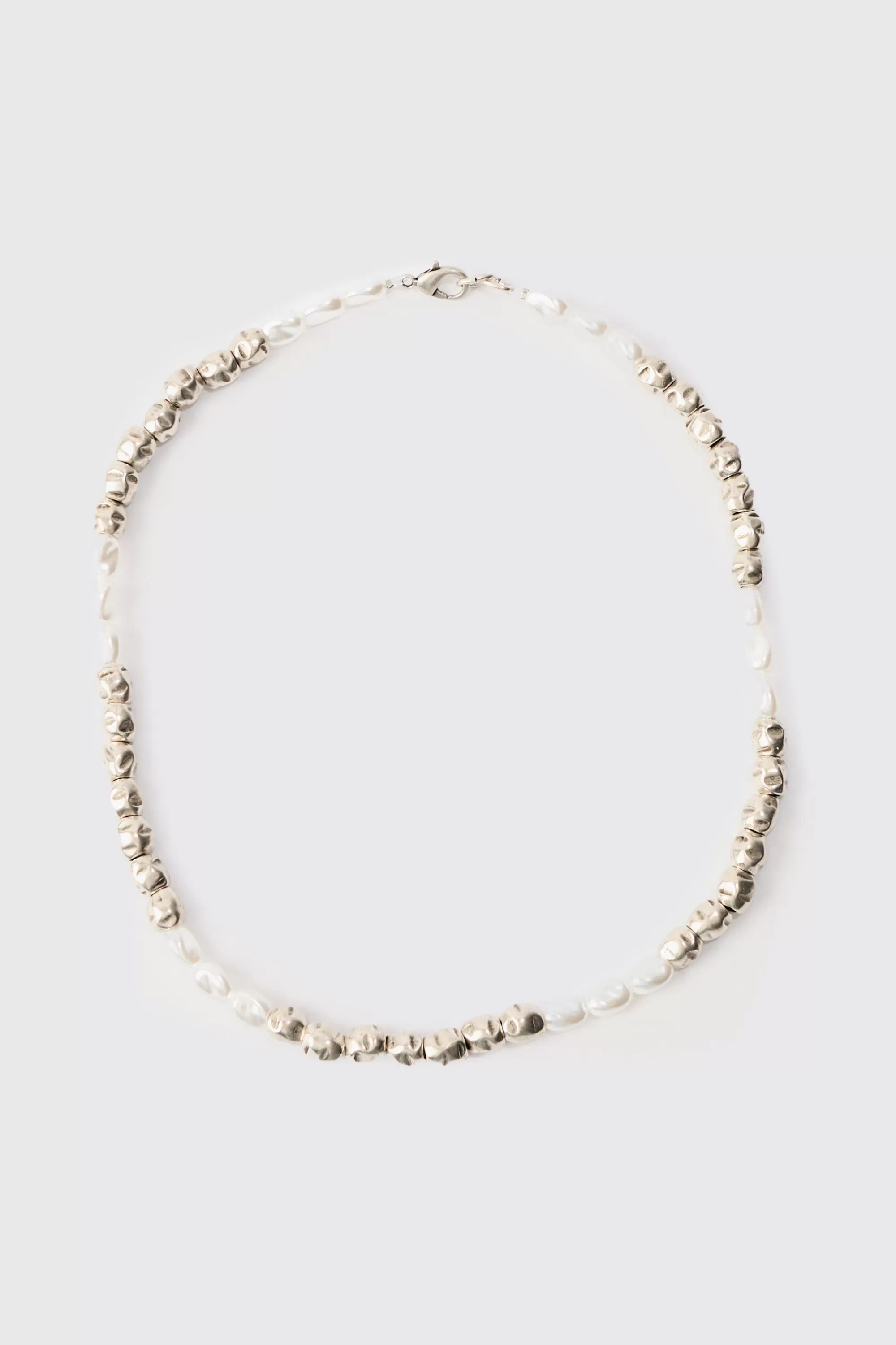 boohooMAN Pearl Bead Necklace | UK