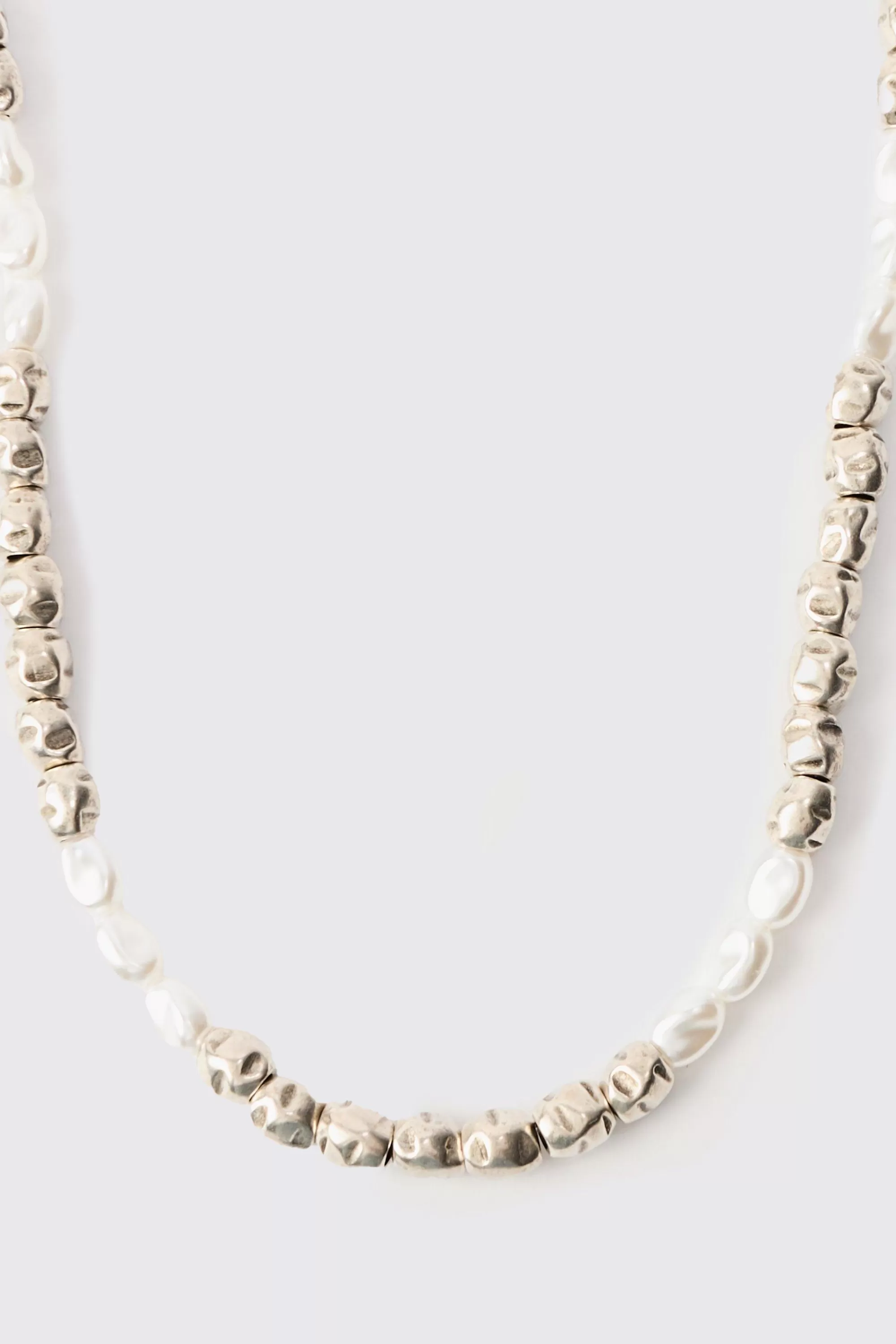 boohooMAN Pearl Bead Necklace | UK