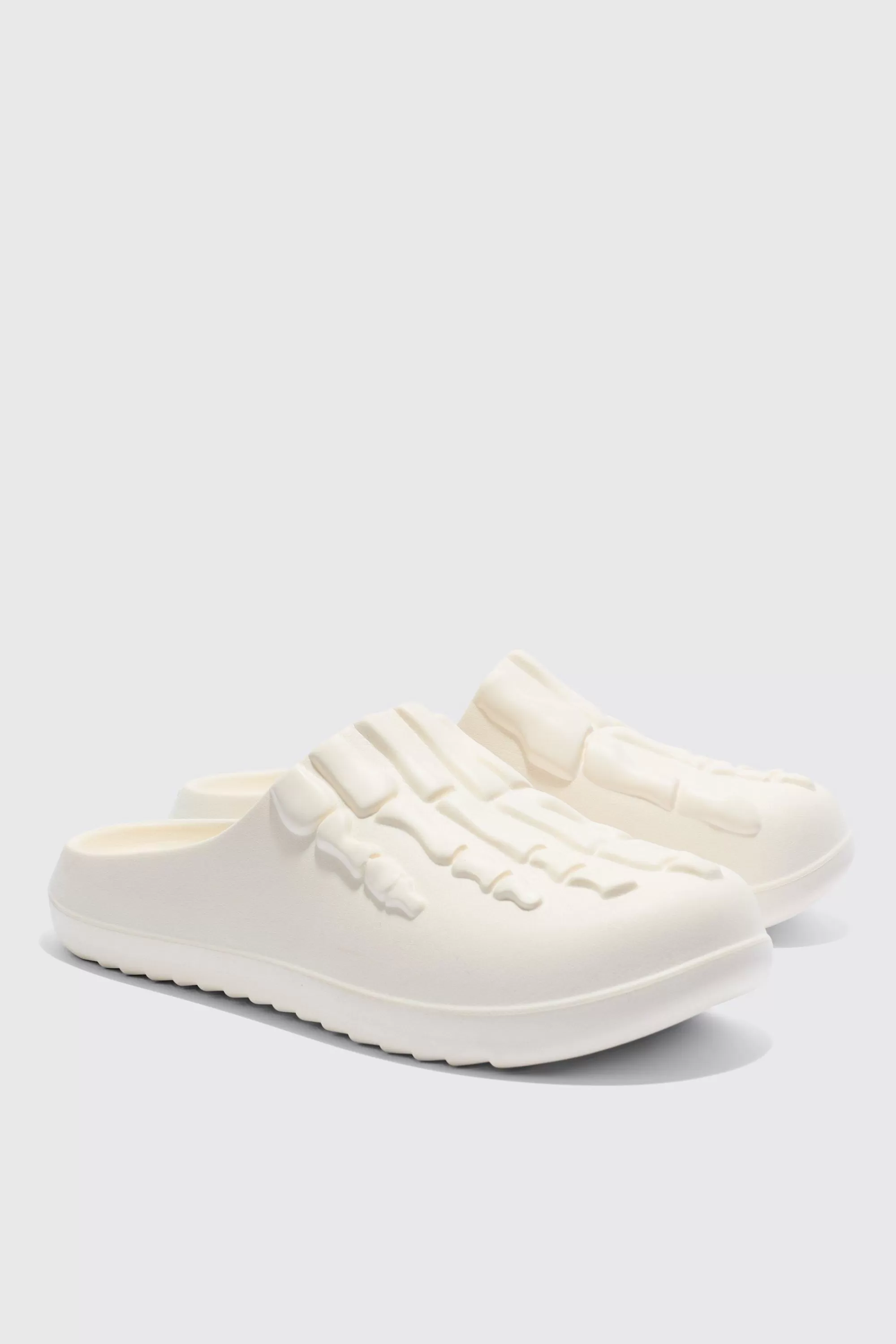 boohooMAN Perforated Skeleton Moulded Mule | UK