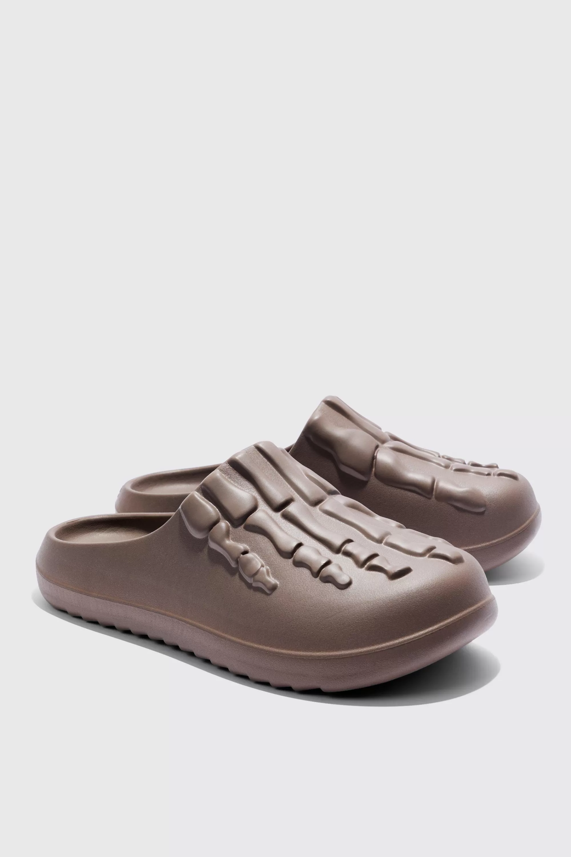 boohooMAN Perforated Skeleton Moulded Mule | UK