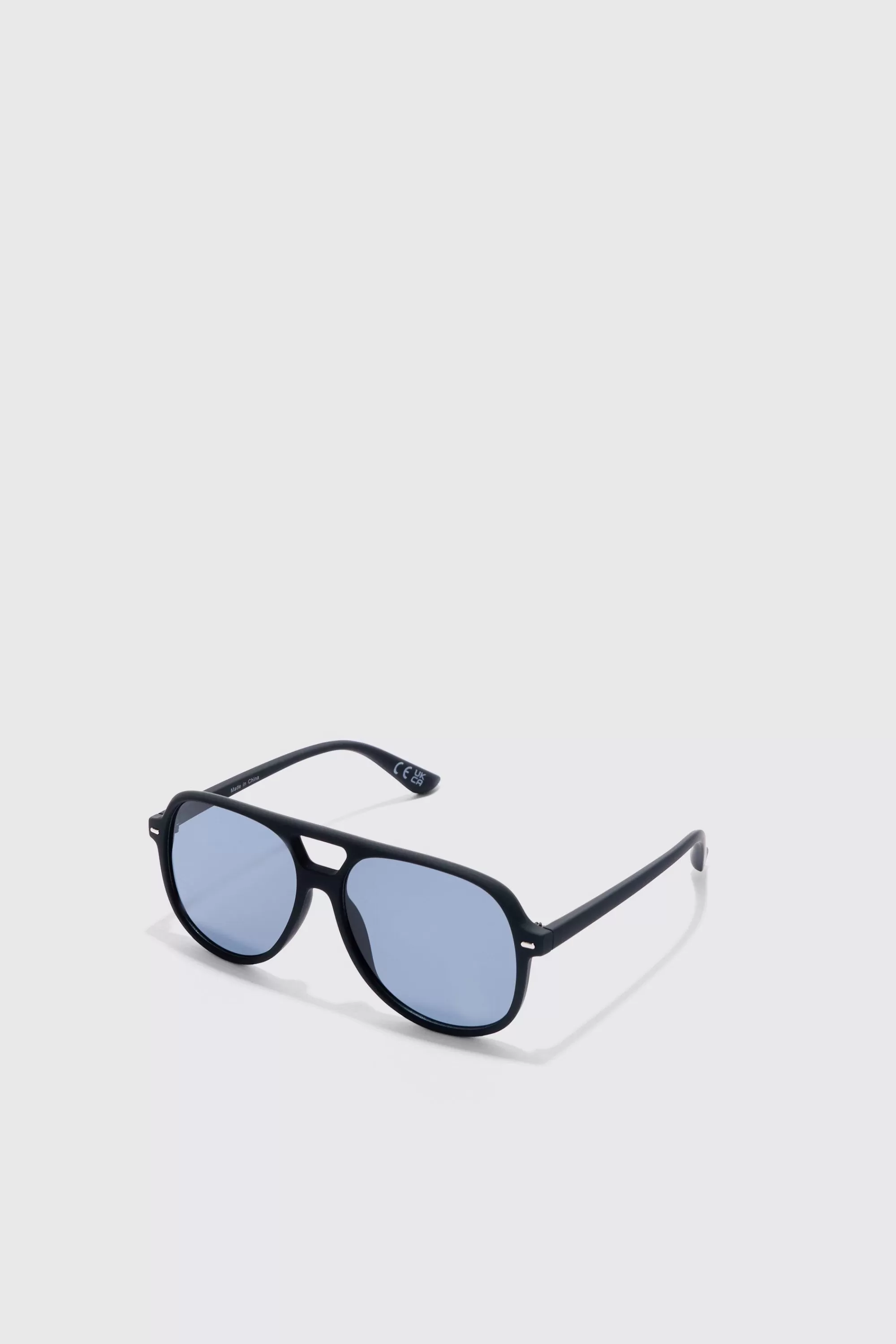 boohooMAN Plastic Aviator Sunglasses | UK