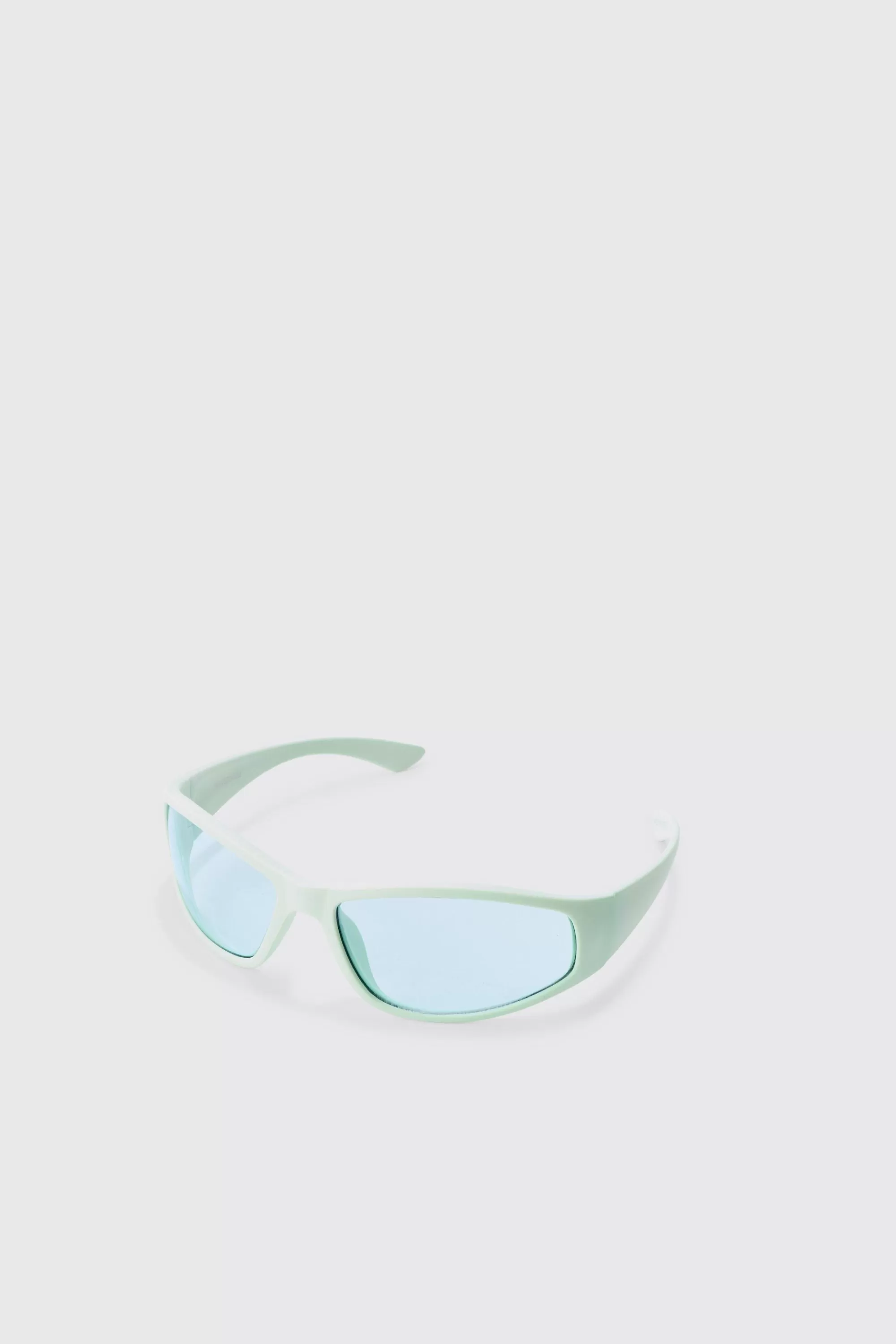 boohooMAN Plastic Racer Sunglasses In | UK