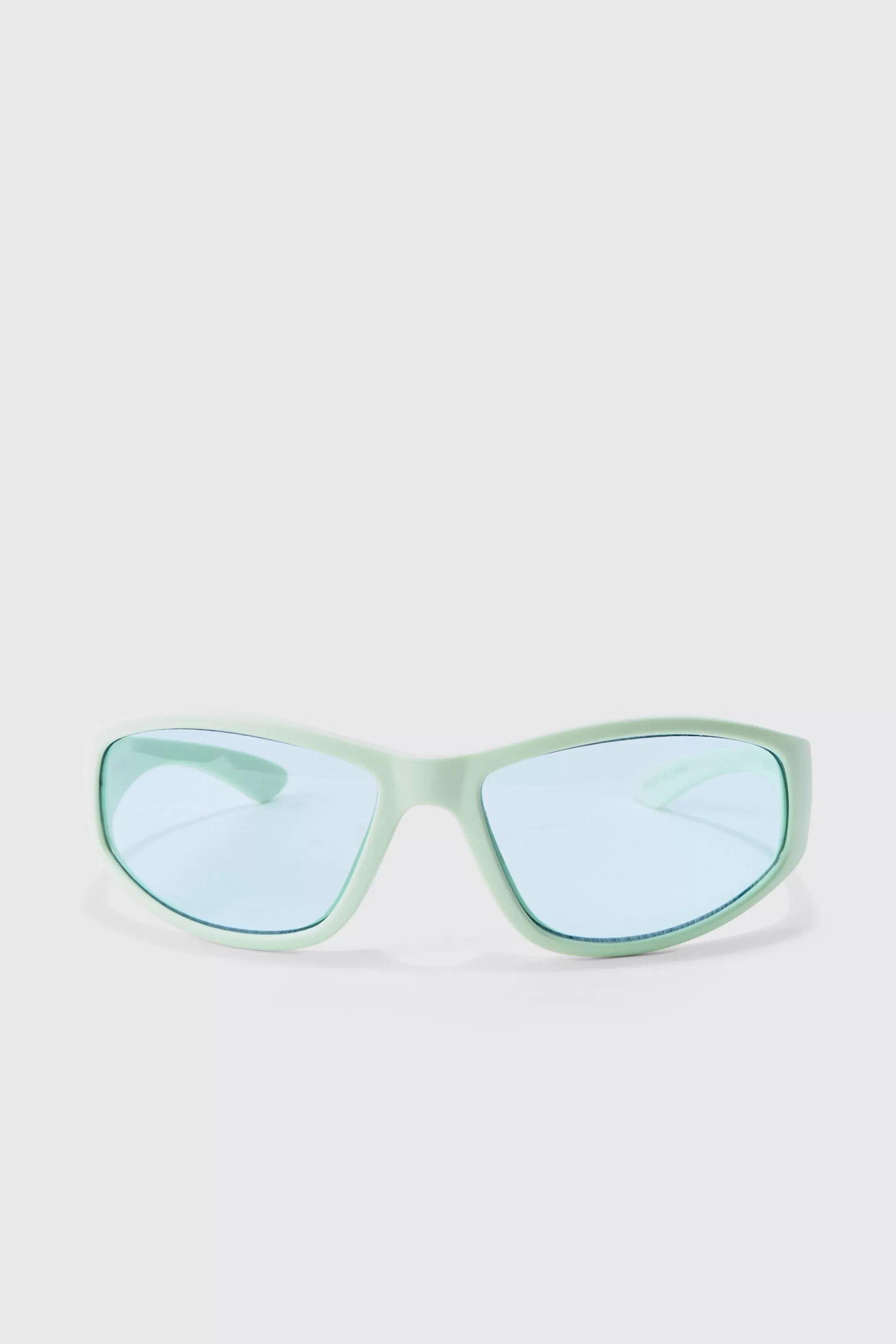 boohooMAN Plastic Racer Sunglasses In | UK