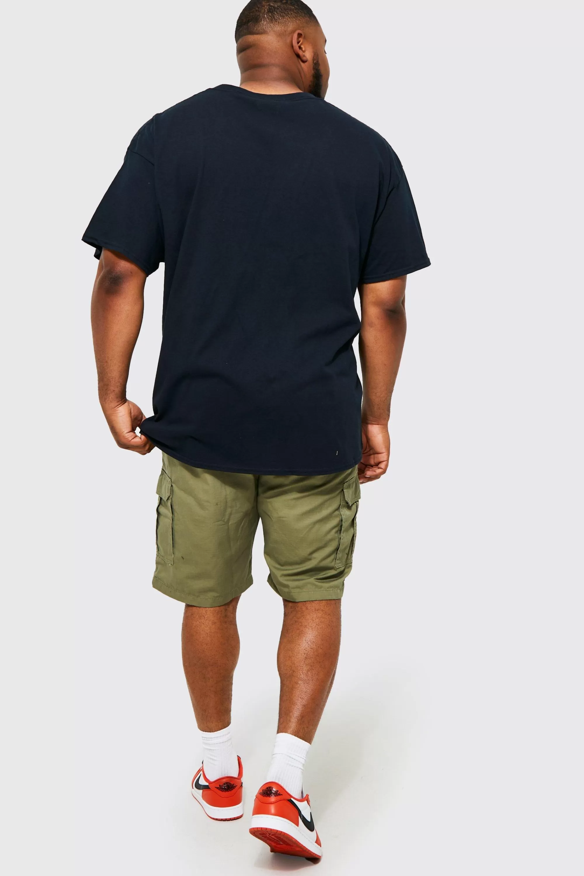 boohooMAN Plus Elastic Waist Cargo Short | UK