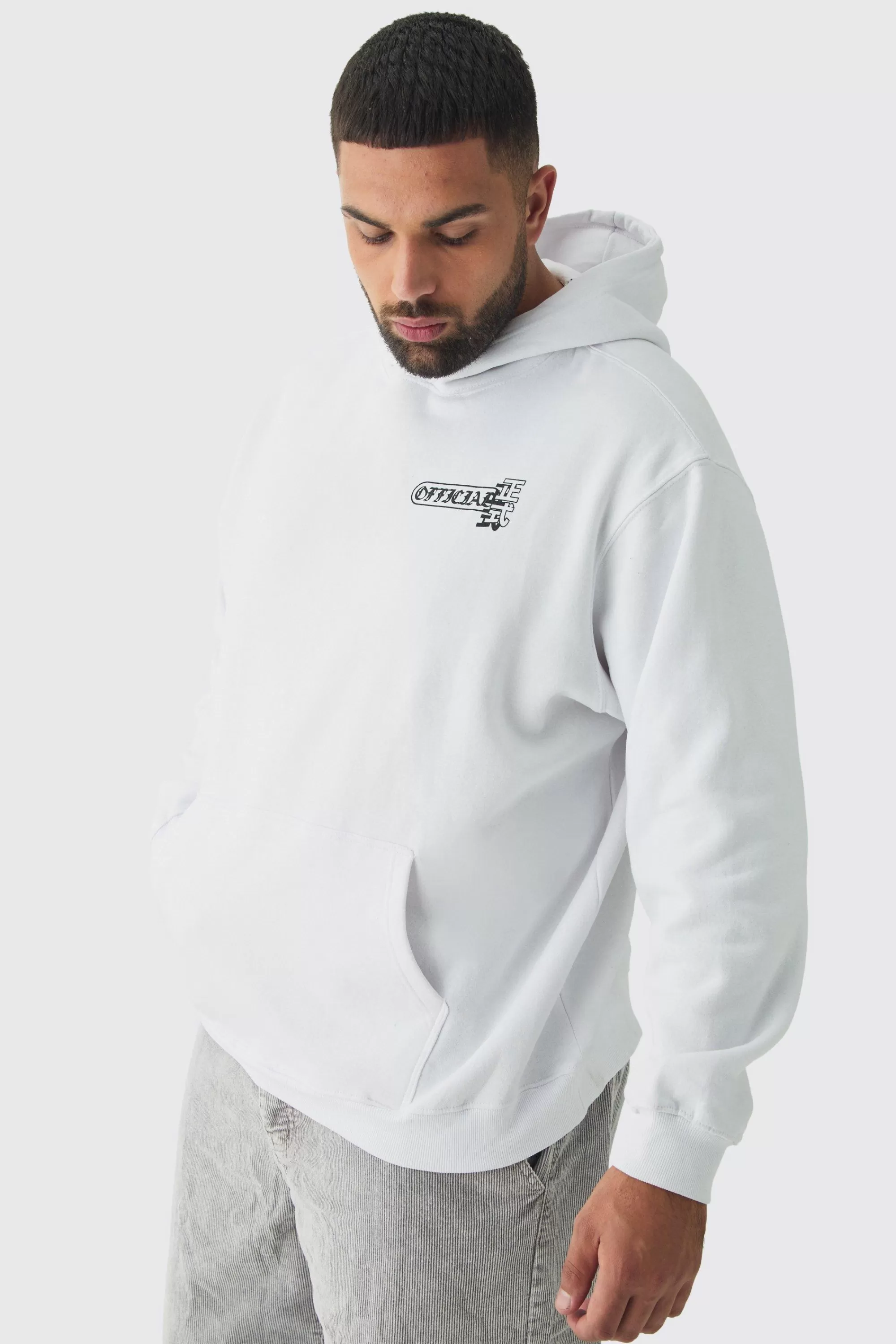 boohooMAN Plus Homme Dragon Graphic Oversized Hoodie | UK