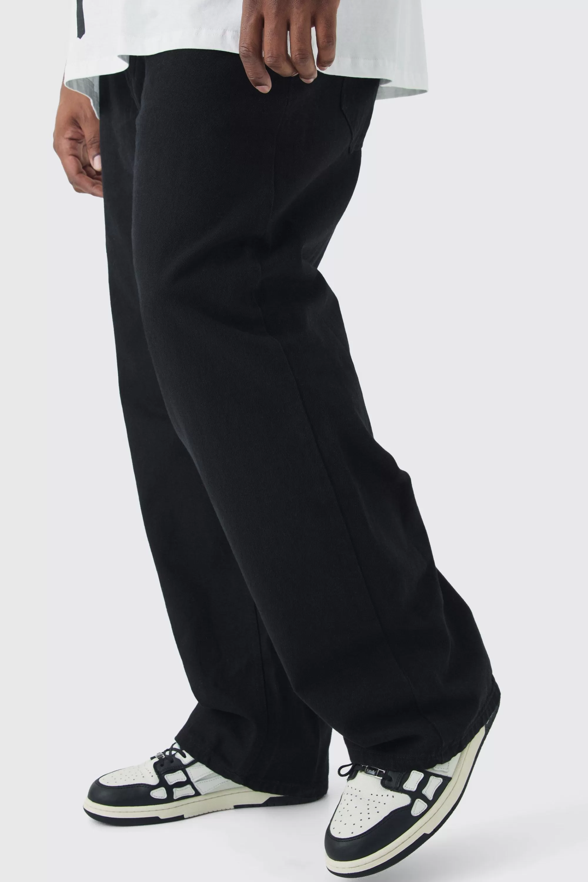 boohooMAN Plus Relaxed Rigid Jean | UK