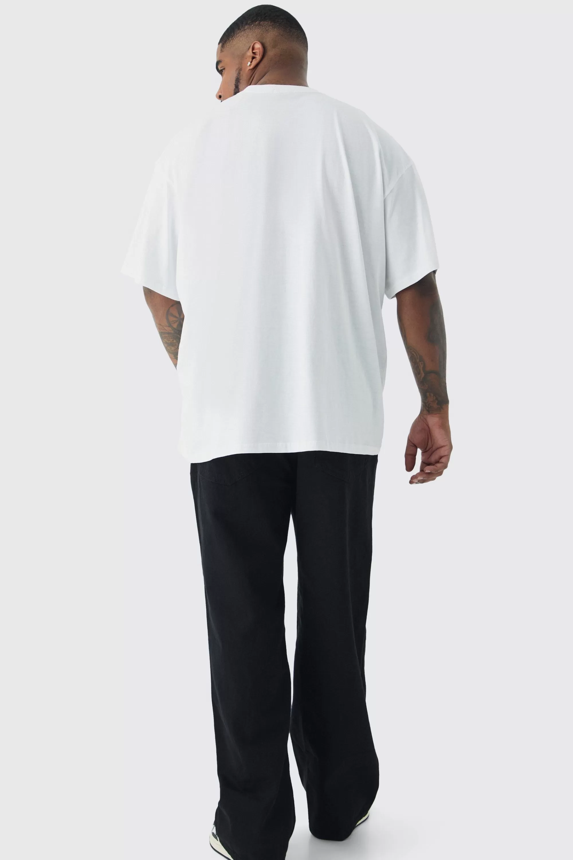 boohooMAN Plus Relaxed Rigid Jean | UK