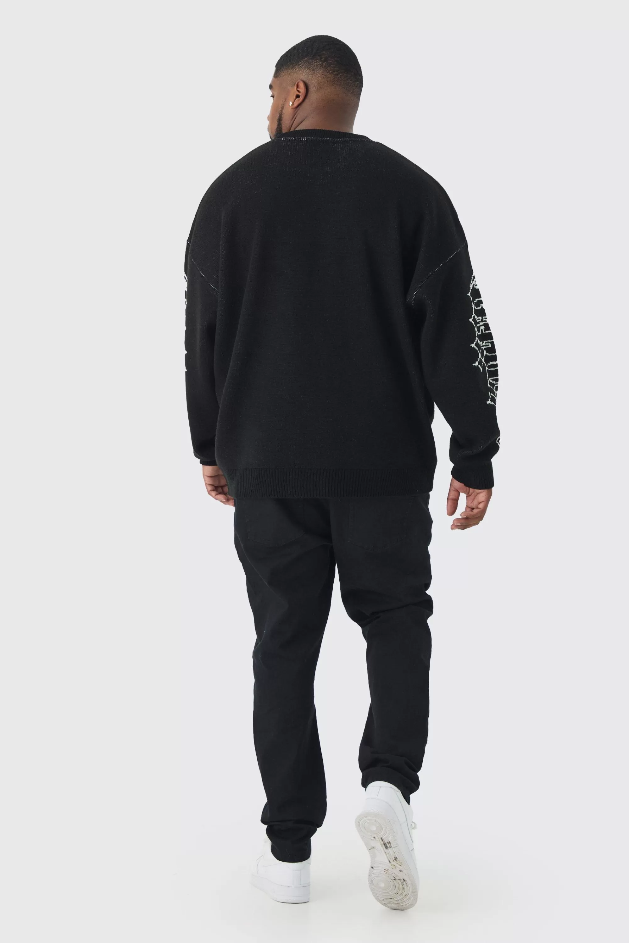 boohooMAN Plus Skinny Jeans With All Over Rips | UK