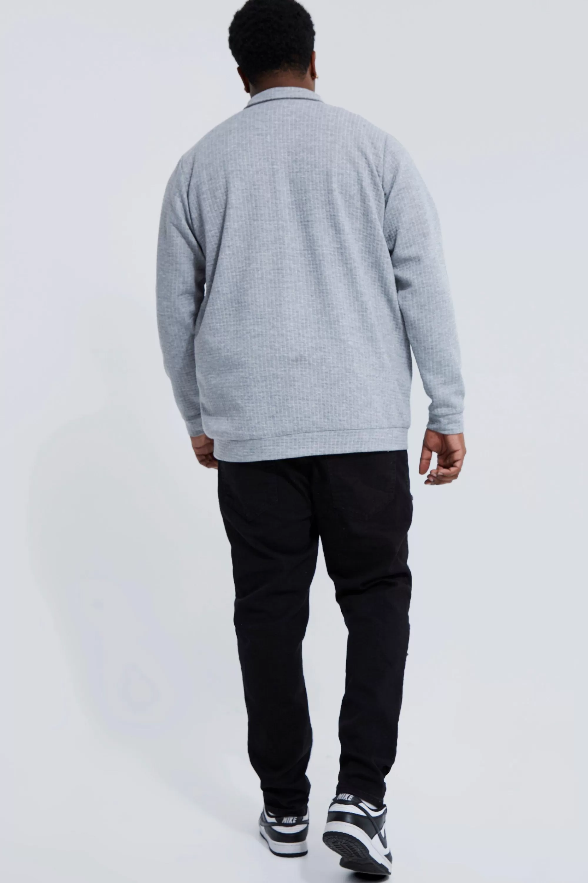 boohooMAN Plus Skinny Stretch All Over Rip Jeans | UK