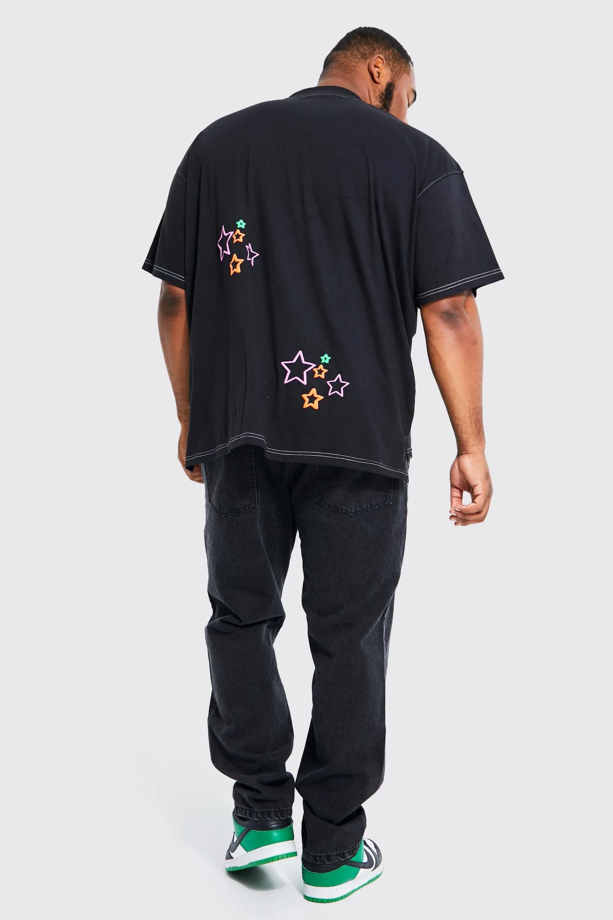 boohooMAN Plus Slim Fit Rigid Denim Jean | UK