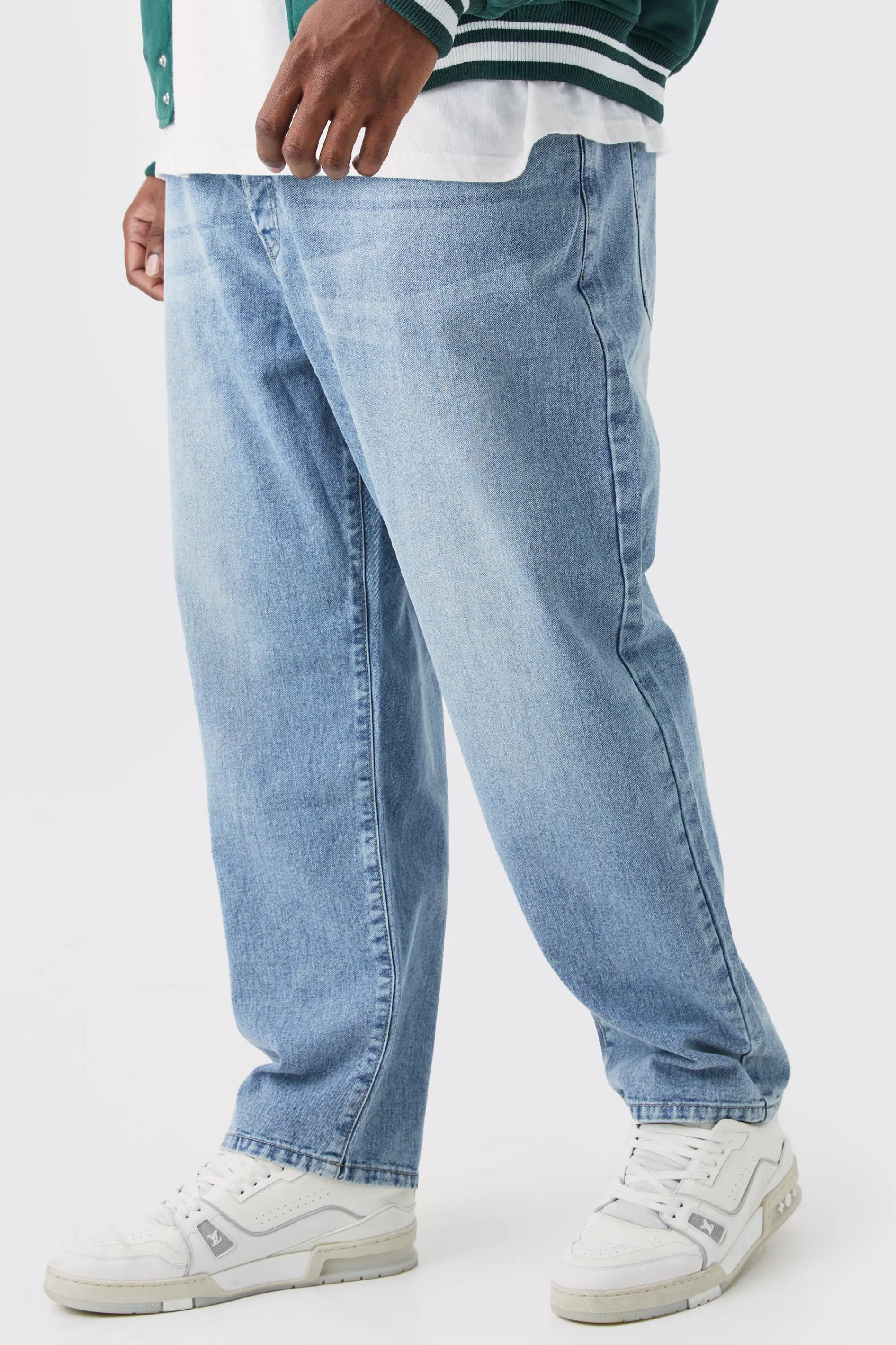 boohooMAN Plus Tapered Rigid Jean | UK