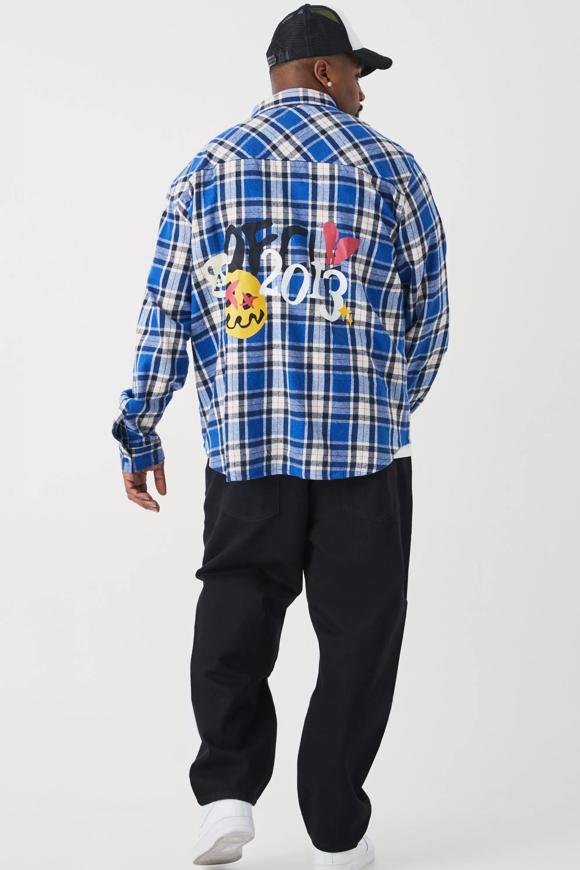 boohooMAN Plus Tapered Rigid Jean | UK