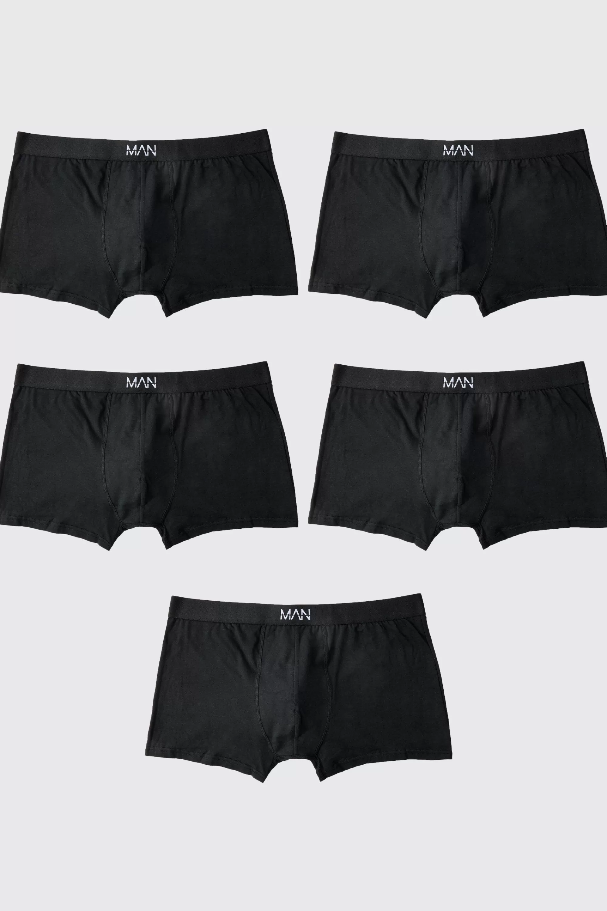 boohooMAN Plus Tonal 5 Pack Classic Boxer | UK