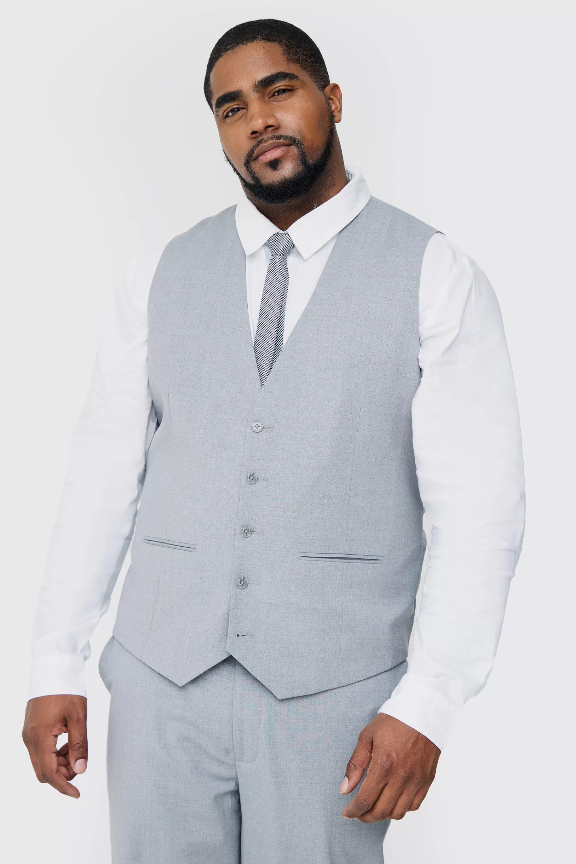 boohooMAN Plus Waistcoat In | UK