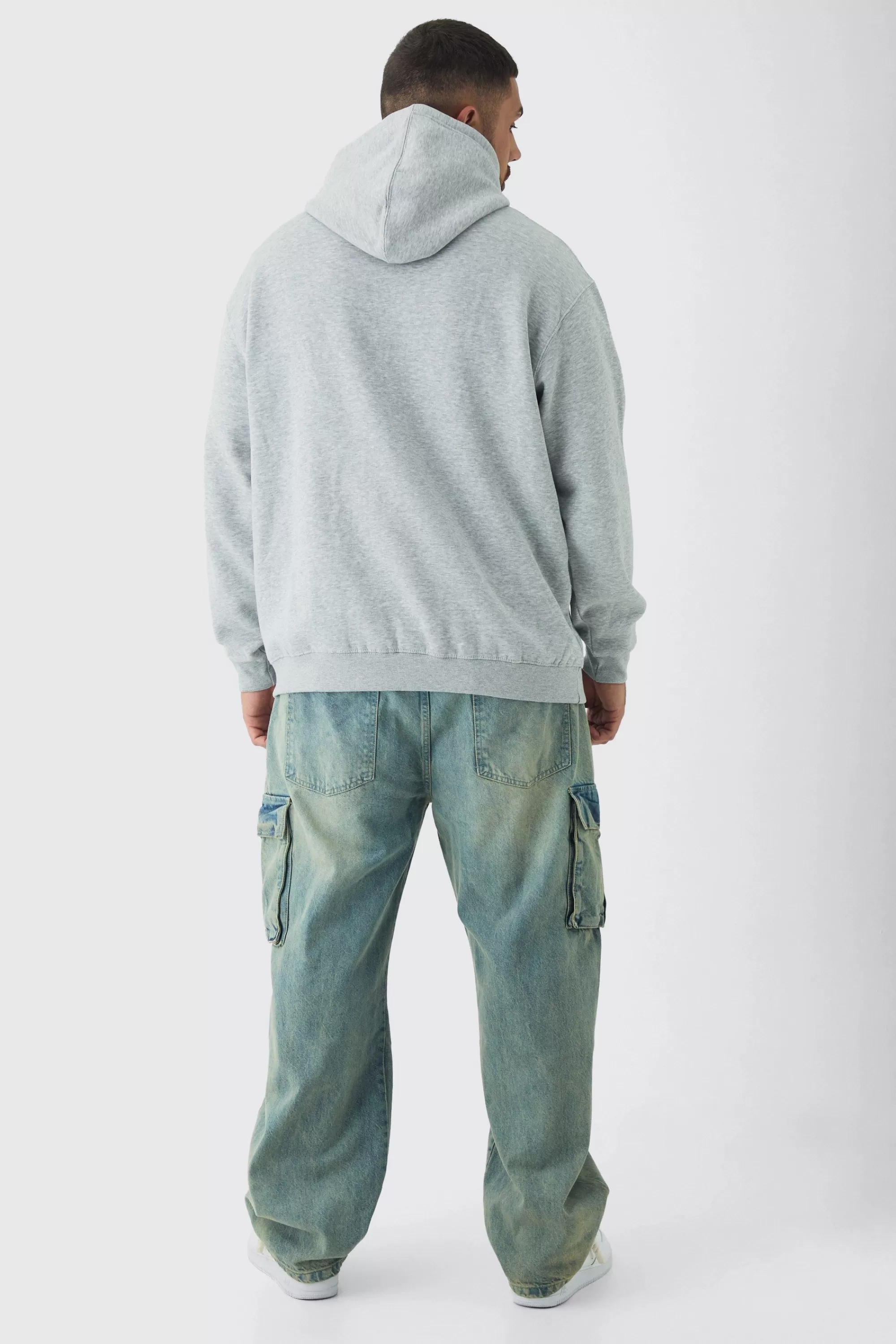 boohooMAN Plus Western Varsity Oversized Hoodie | UK