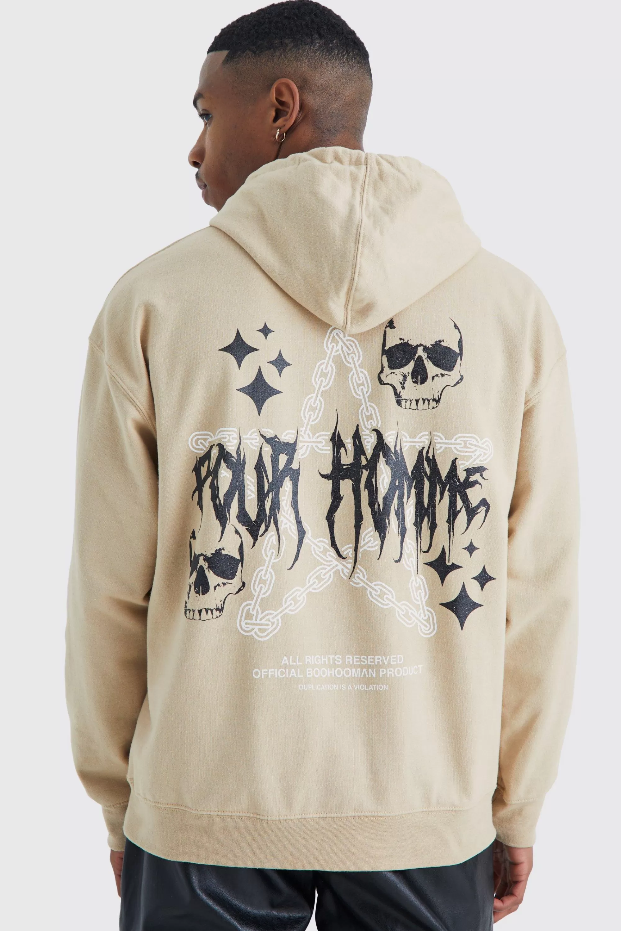 boohooMAN Pour Homme Star Hoodie | UK