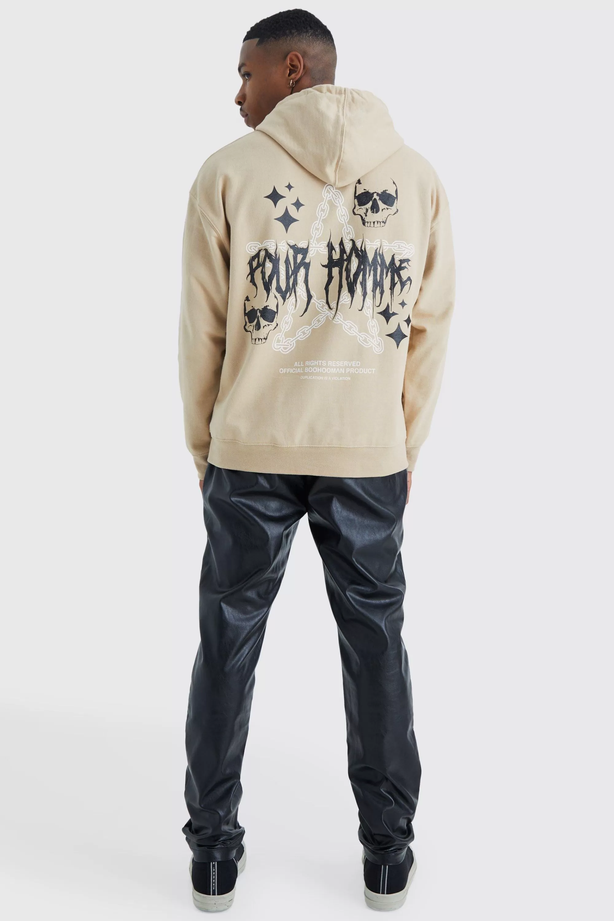 boohooMAN Pour Homme Star Hoodie | UK