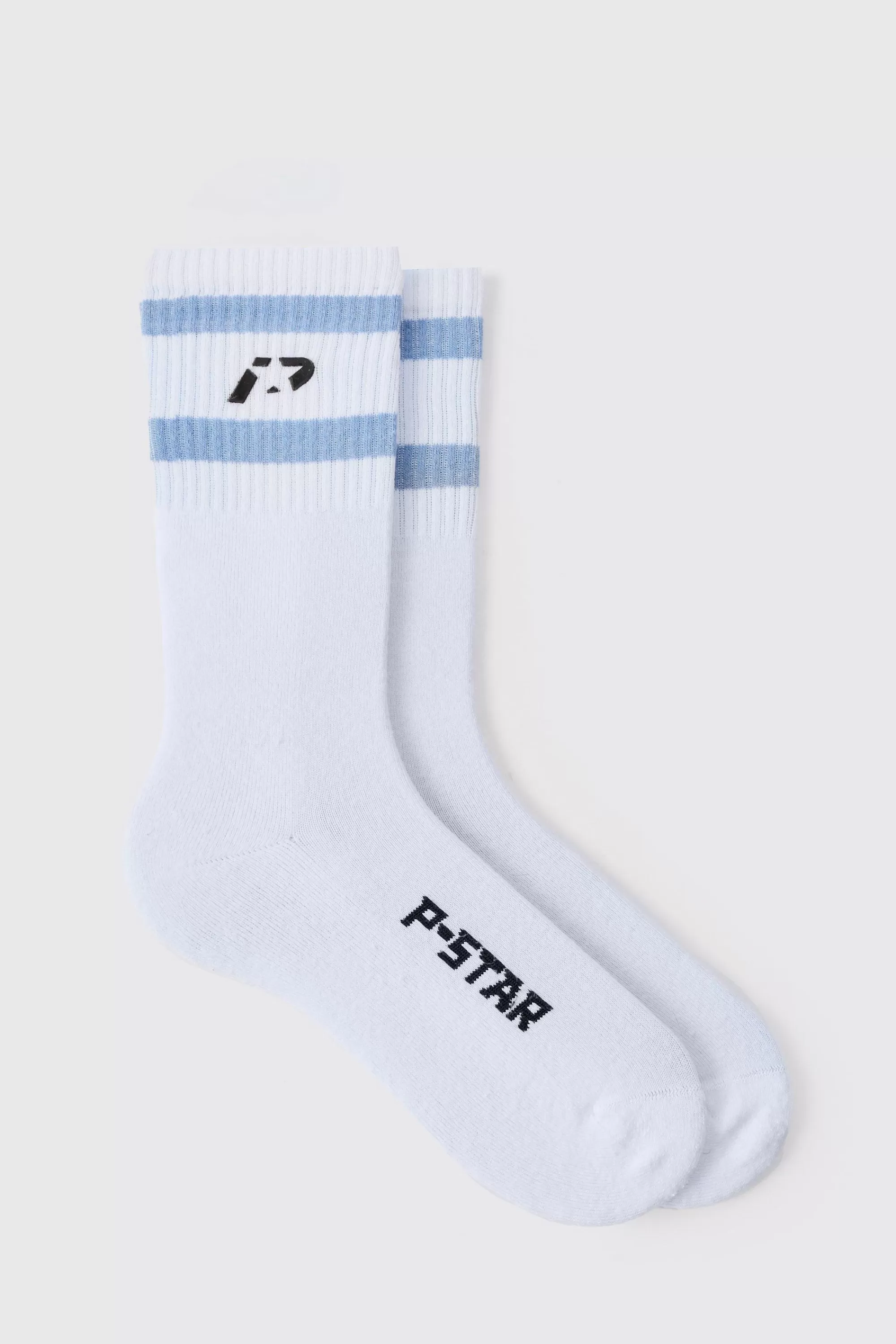 boohooMAN P-Star Sport Tube Socks With Injection Print | UK