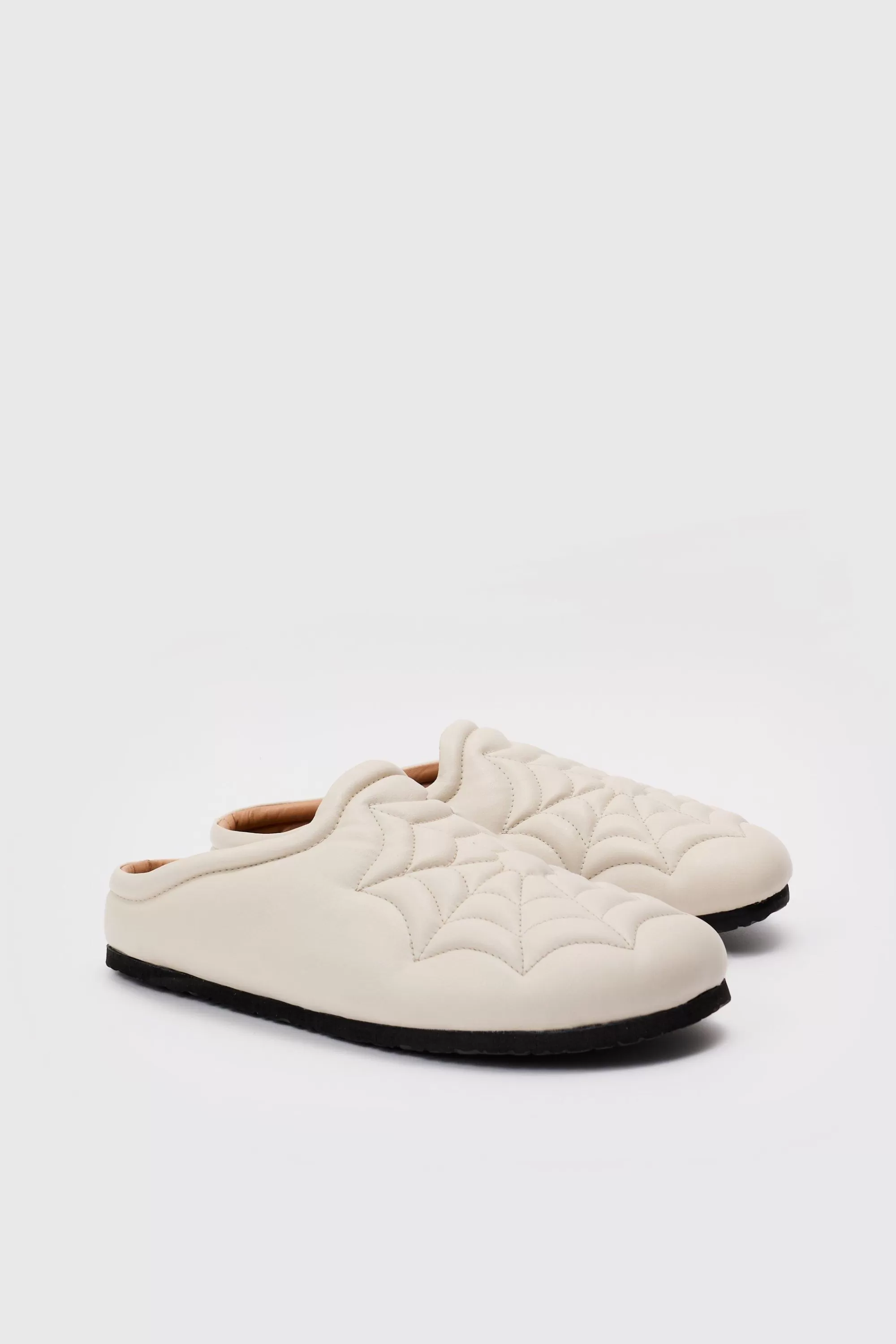 boohooMAN PU Padded Mule In | UK